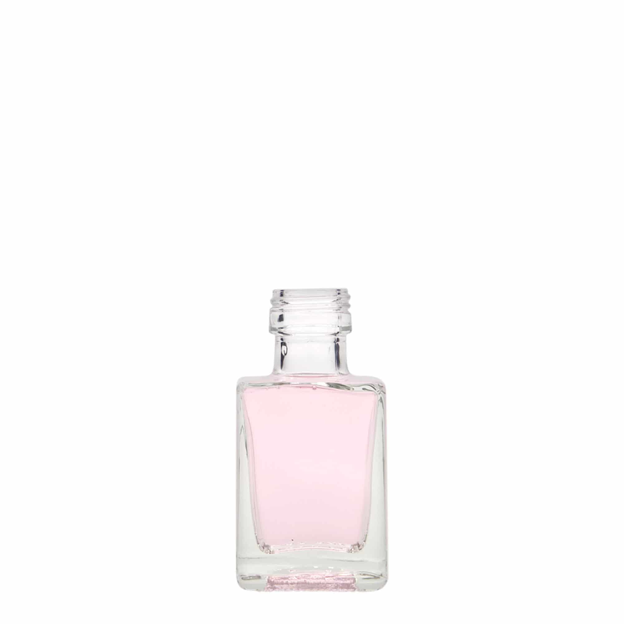 50 ml staklena flaša 'Cube', kvadratna, grlo: PP 24