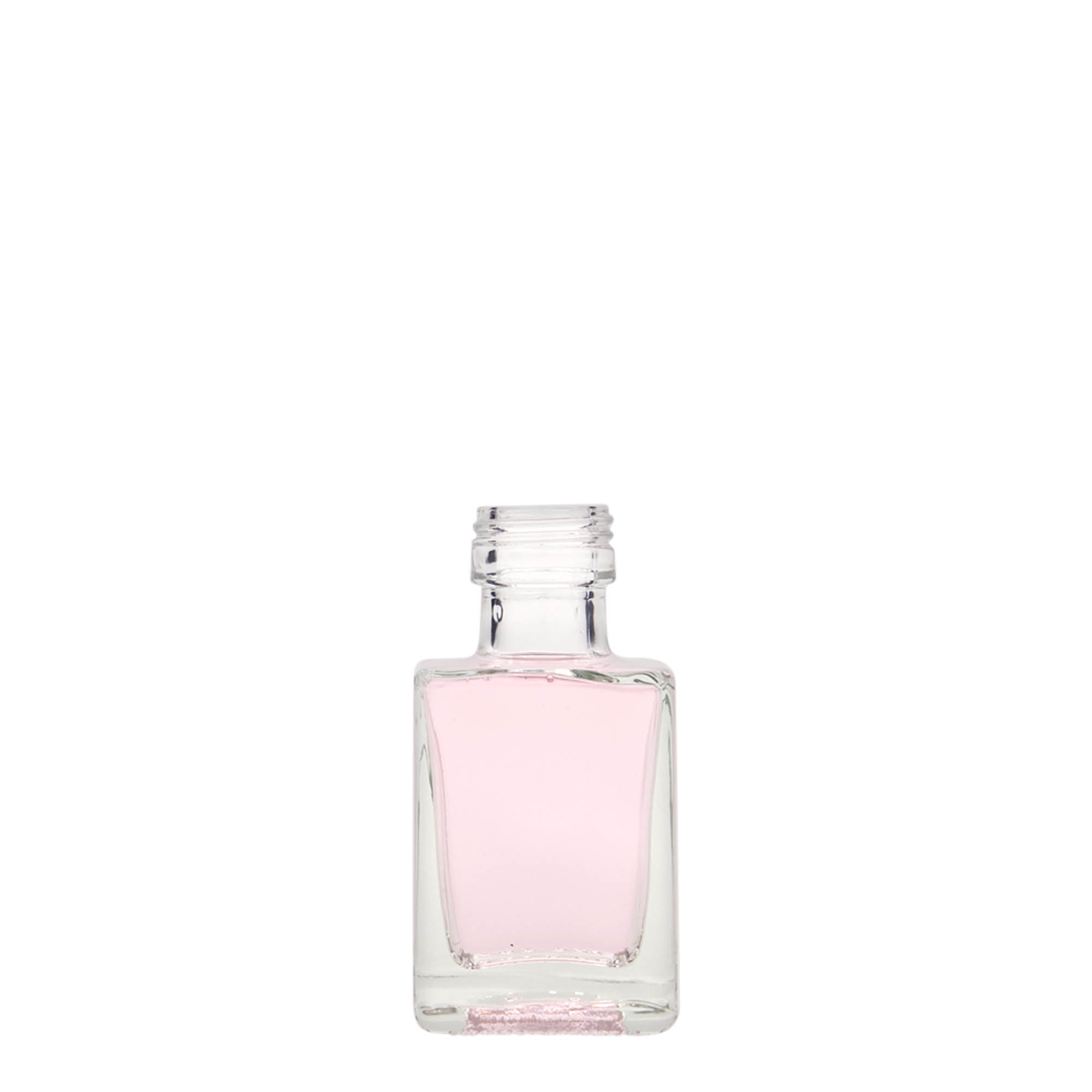 50 ml staklena flaša 'Cube', kvadratna, grlo: PP 24 50 ml staklena flaša 'Cube', kvadratna, grlo: PP 24