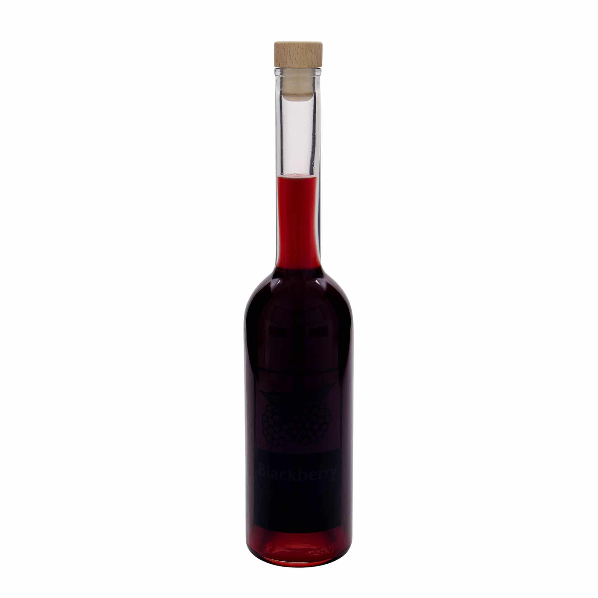 500 ml staklena flaša 'Opera', motiv: kupina, grlo: plutа