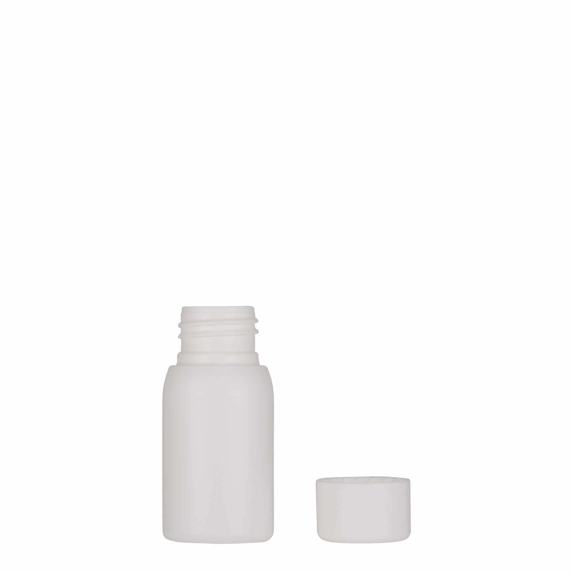 Plastična boca od 30 ml 'Tuffy', HDPE, bela, otvor: GPI 24/410
