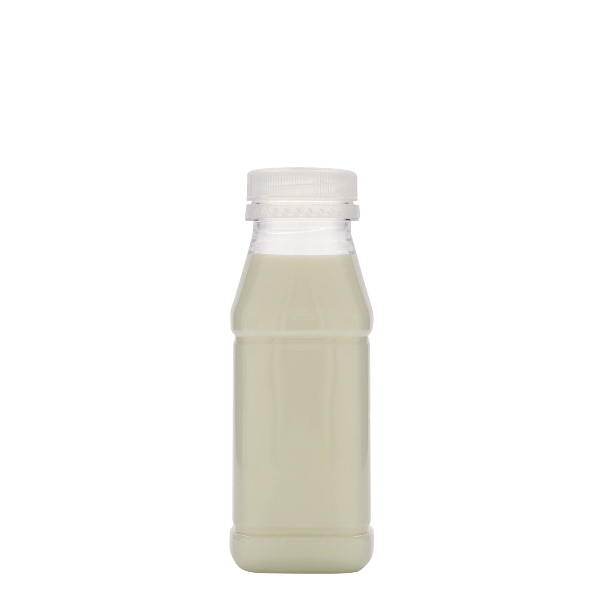250 ml PET-flaša 'Milk and Juice Carré', kvadratna, plastika, grlo: 38 mm