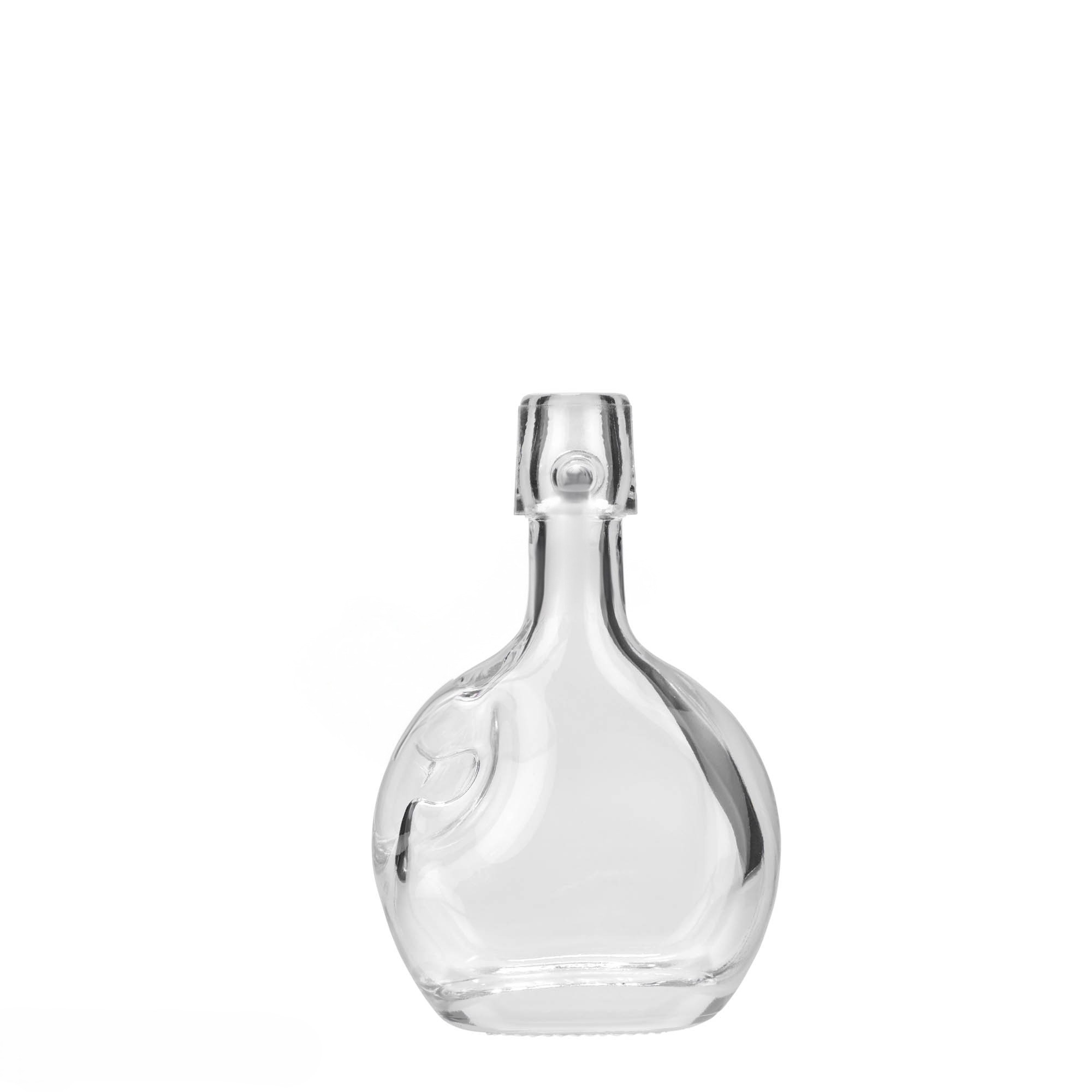 40 ml staklena boca 'Lukas', ovalna, otvor: zatvarač sa kopčom 40 ml staklena boca 'Lukas', ovalna, otvor: zatvarač sa kopčom