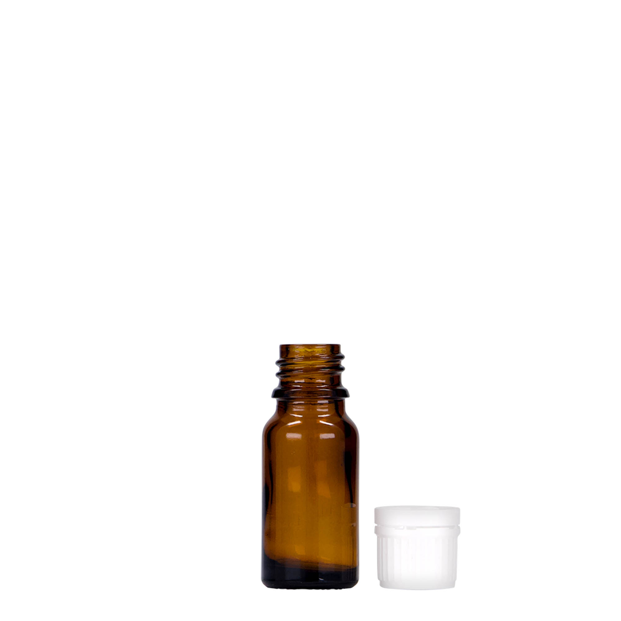 10 ml medicinska bočica, staklo, braon, grlo: DIN 18 10 ml medicinska bočica, staklo, braon, grlo: DIN 18