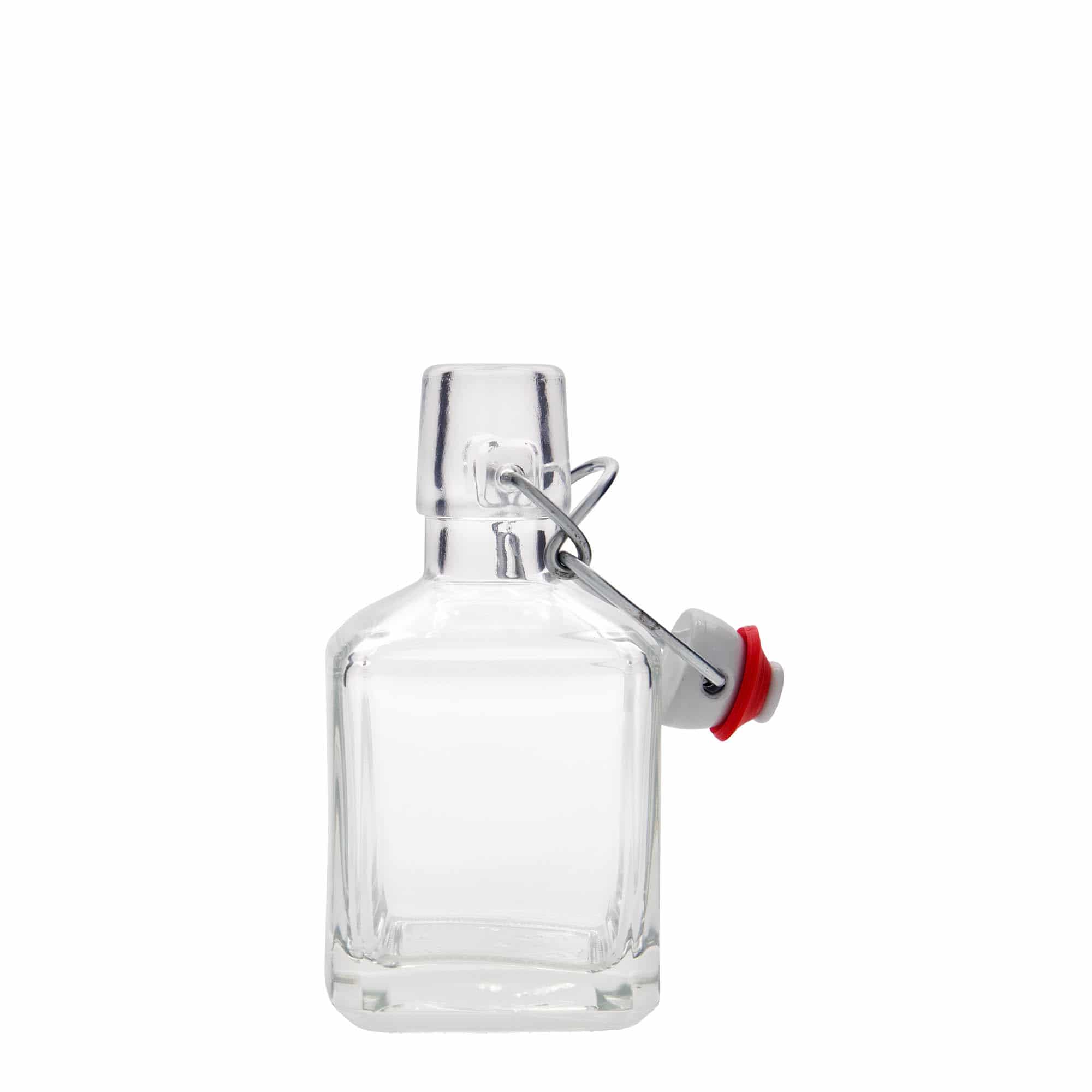Staklena boca od 200 ml 'Kubica', kvadratna, otvor: Zakretni vrh Staklena boca od 200 ml 'Kubica', kvadratna, otvor: Zakretni vrh
