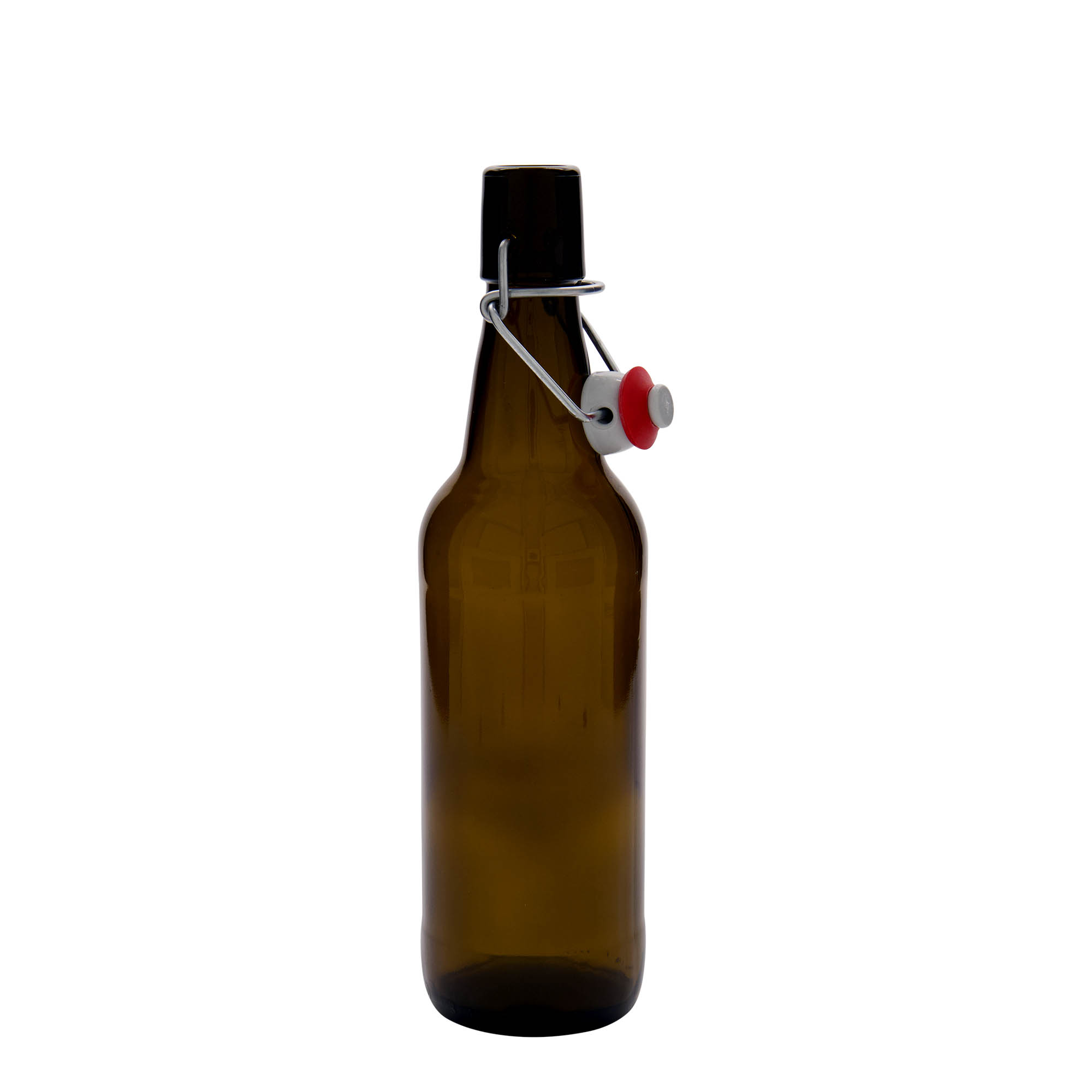 500 ml boca za pivo, staklena, braon, otvor: zatvarač sa polugom