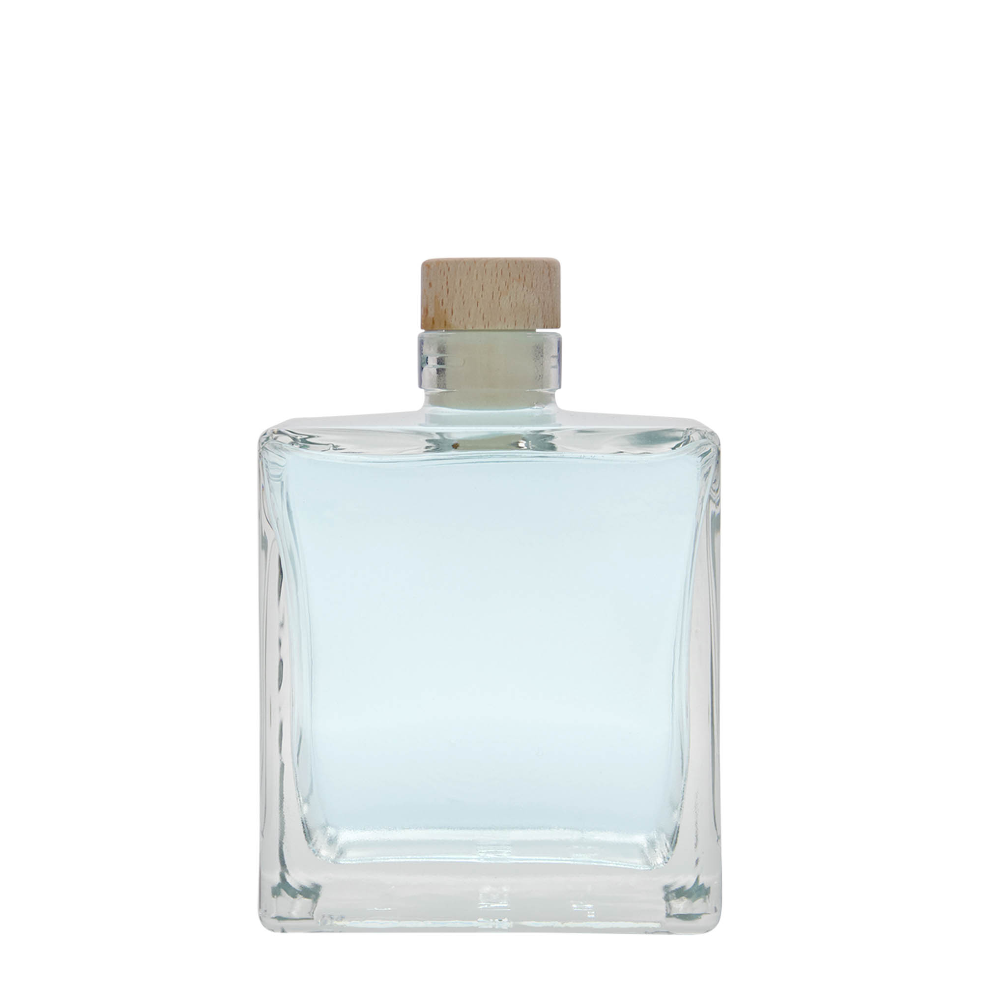 500 ml staklena boca 'Cube', kvadratna, grlo: pluta 500 ml staklena boca 'Cube', kvadratna, grlo: pluta