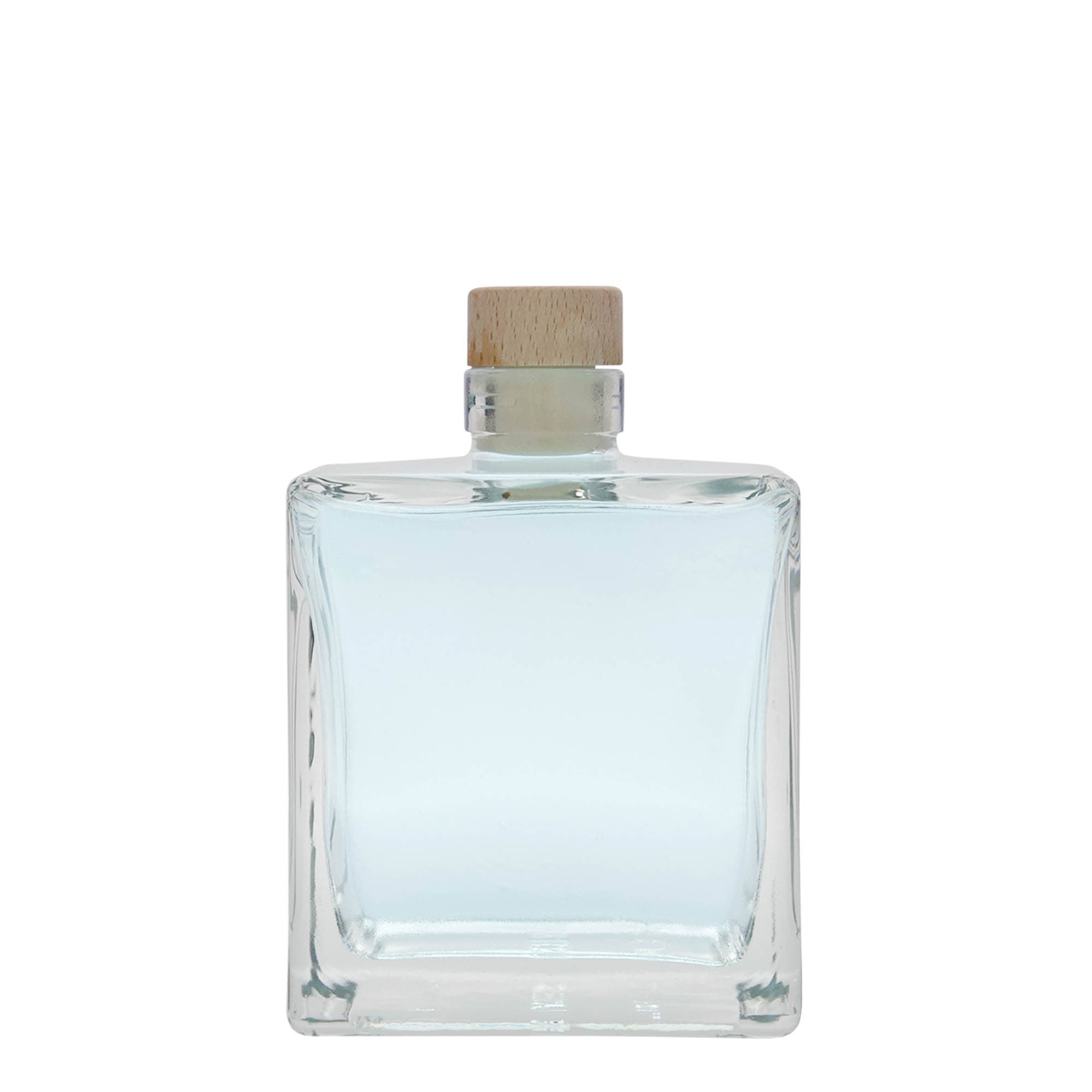 500 ml staklena boca 'Cube', kvadratna, grlo: pluta