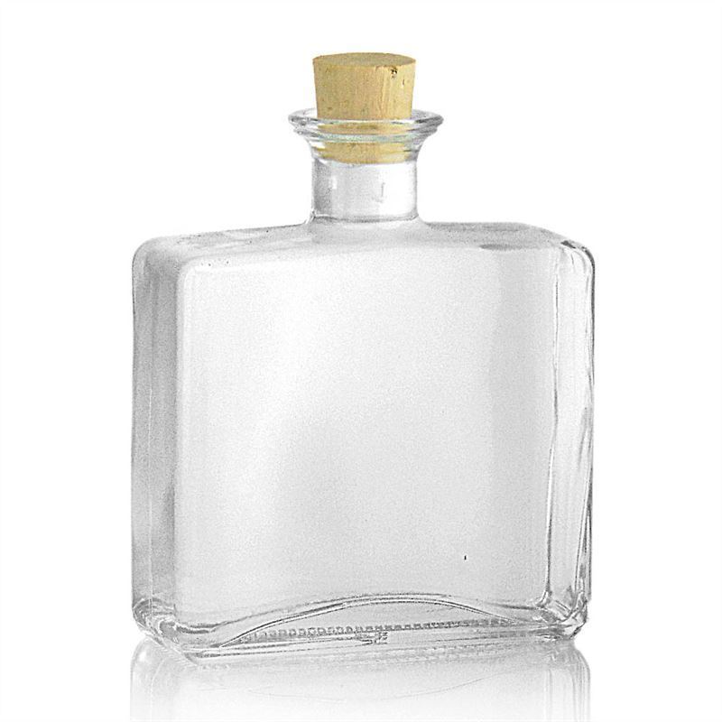 Staklena boca od 500 ml 'Julia', pravougaona, otvor: Plutani čep Staklena boca od 500 ml 'Julia', pravougaona, otvor: Plutani čep