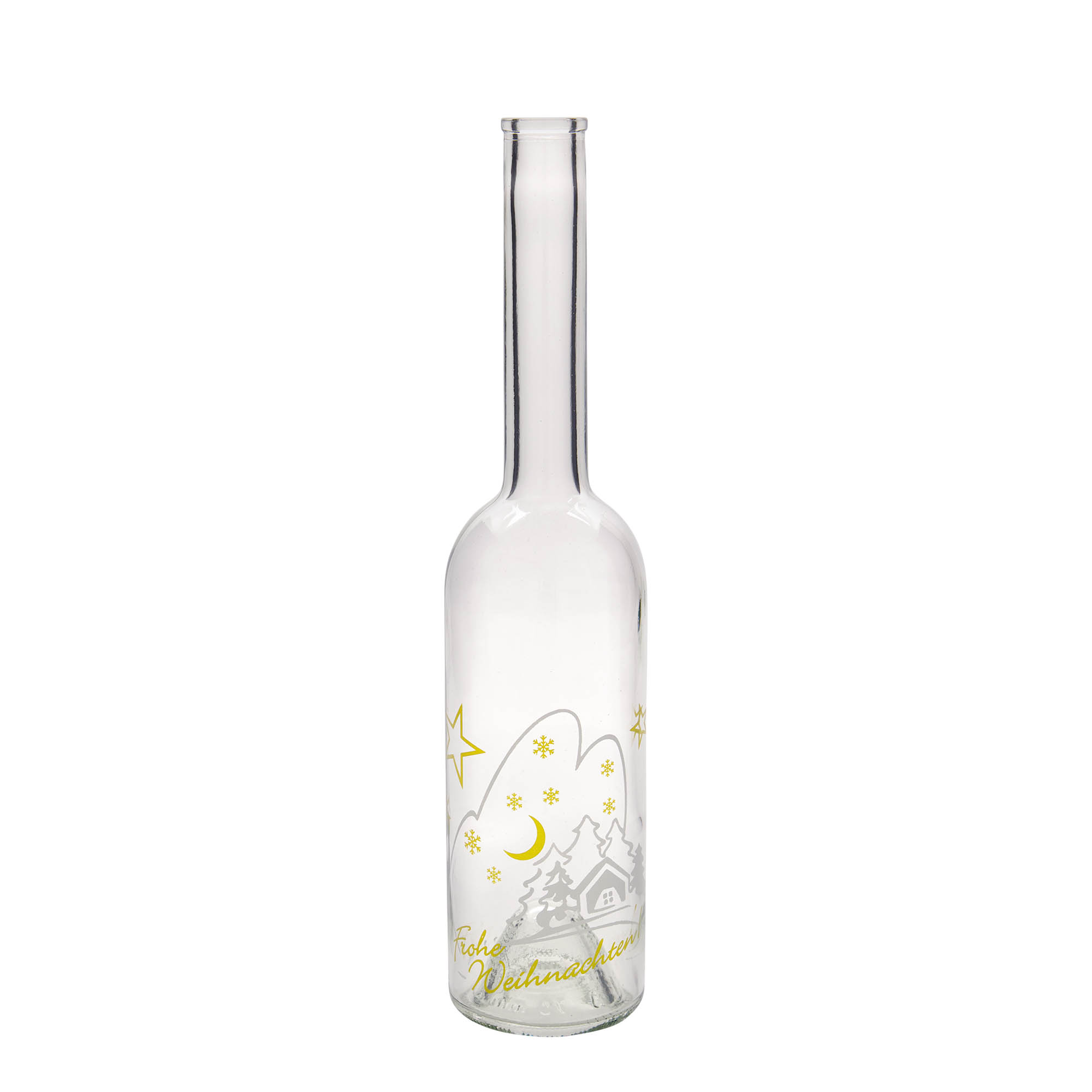 Staklena boca od 500 ml 'Opera', motiv: Božićna idila, otvor: Plutani čep Staklena boca od 500 ml 'Opera', motiv: Božićna idila, otvor: Plutani čep