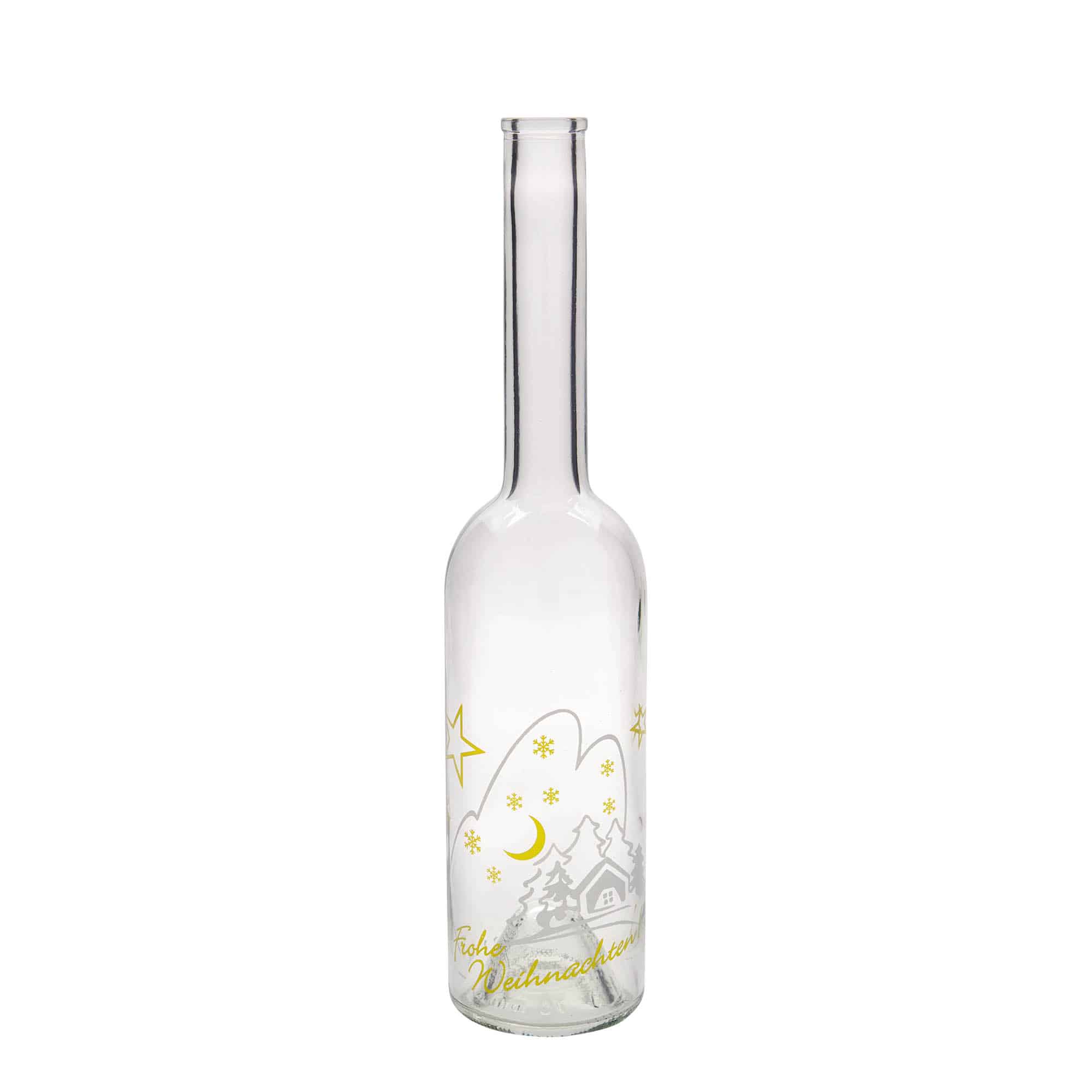 Staklena boca od 500 ml 'Opera', motiv: Božićna idila, otvor: Plutani čep Staklena boca od 500 ml 'Opera', motiv: Božićna idila, otvor: Plutani čep