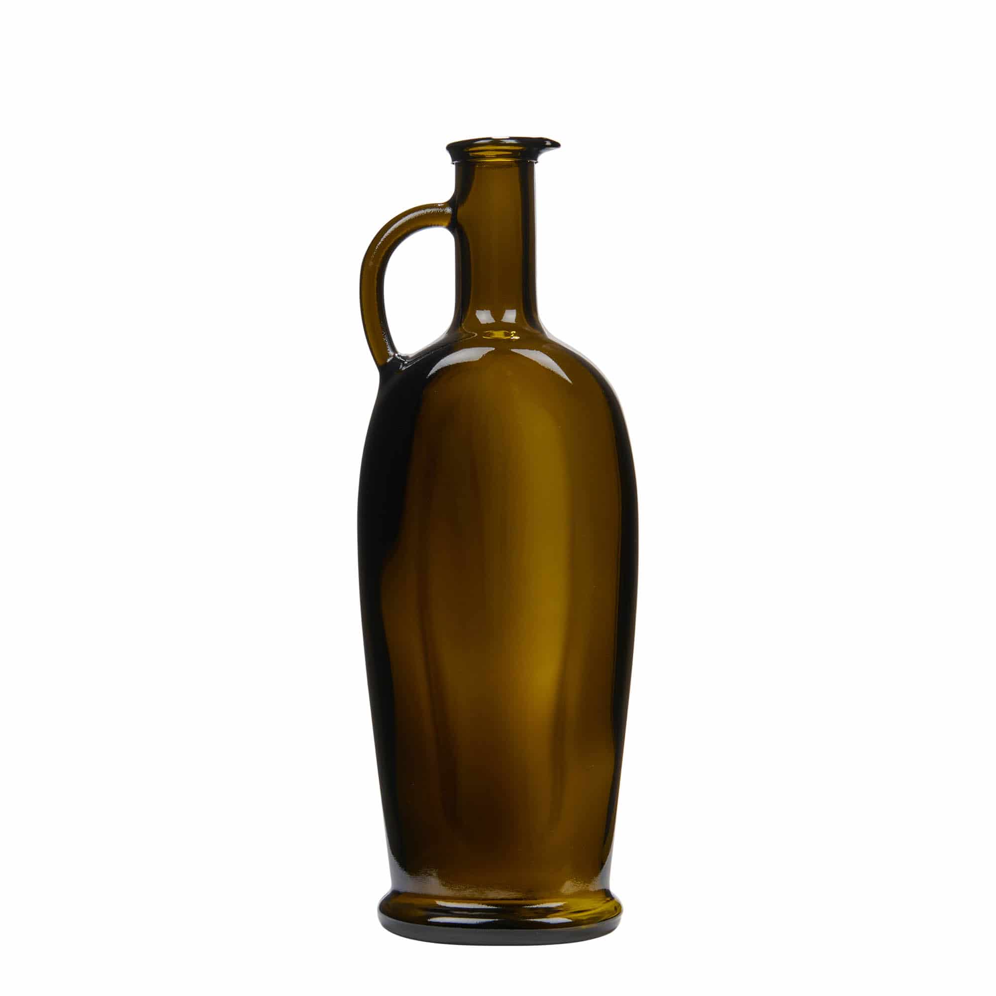 Staklena boca od 500 ml 'Eleganta', ovalna, antik zelena, otvor: Plutani čep Staklena boca od 500 ml 'Eleganta', ovalna, antik zelena, otvor: Plutani čep