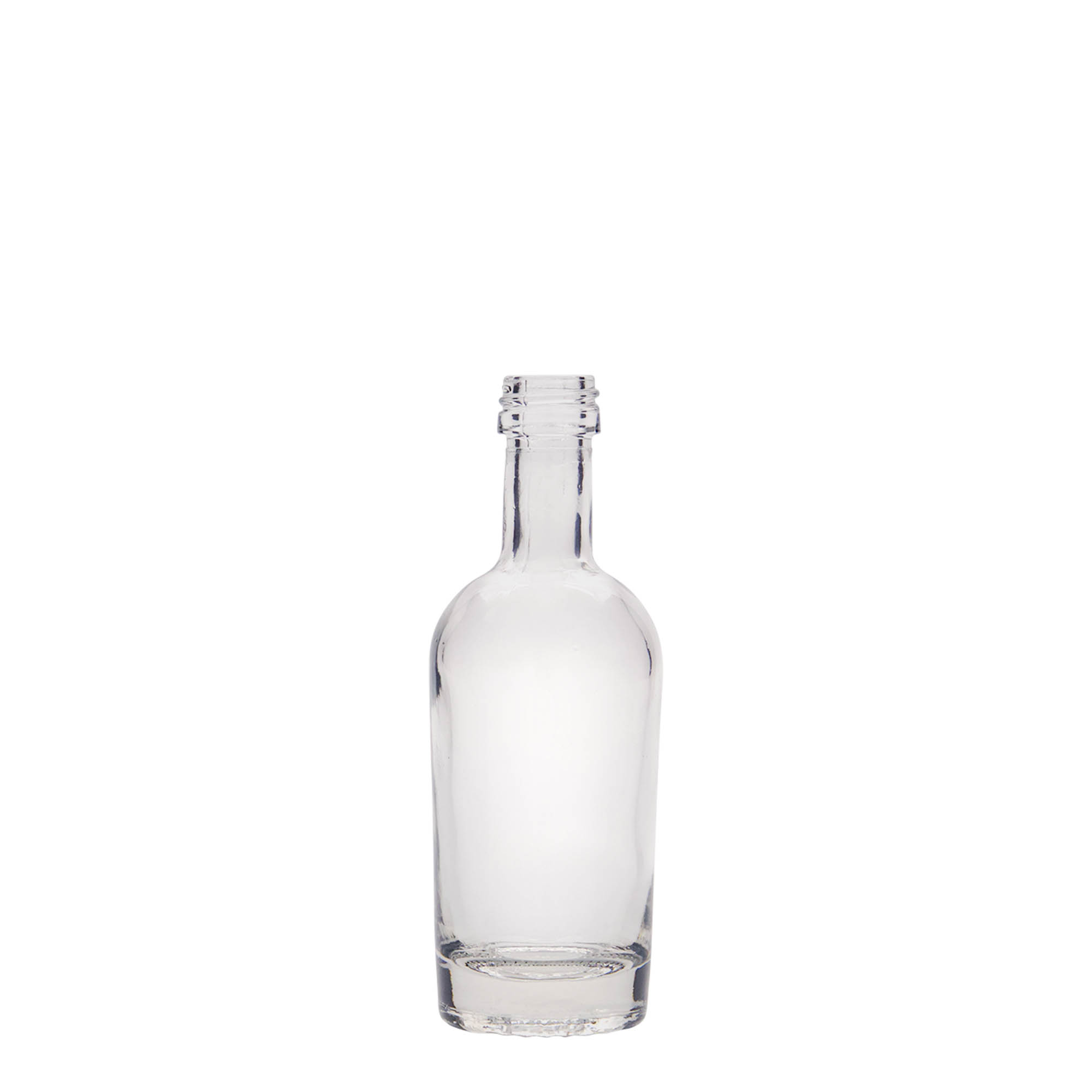 Staklena flaša 50 ml 'Pepe', grlo: PP 18 Staklena flaša 50 ml 'Pepe', grlo: PP 18