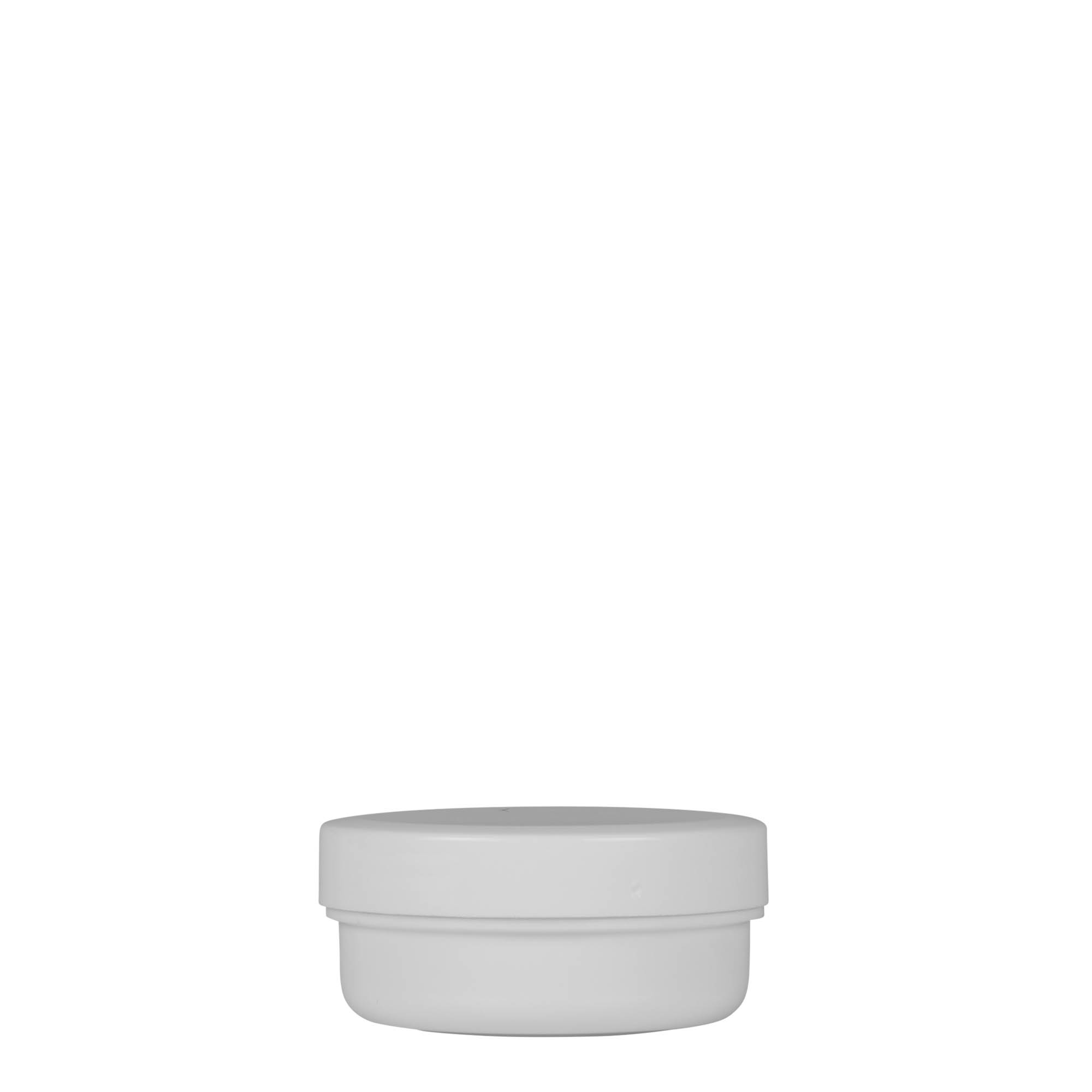 12 ml plastična kutijica 'White Line', PP, bela, otvor: navojni poklopac