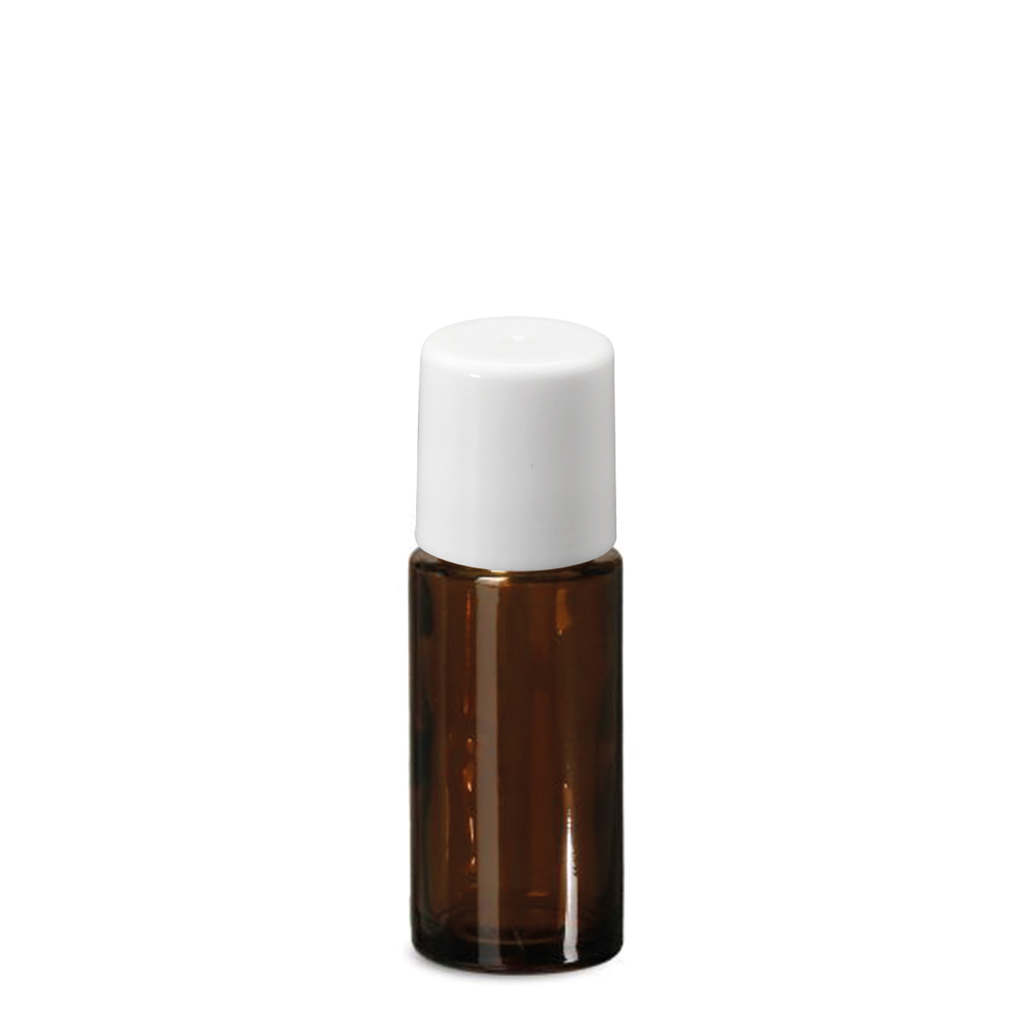 50 ml roll-on flašica, staklena, braon, otvor: navojni zatvarač