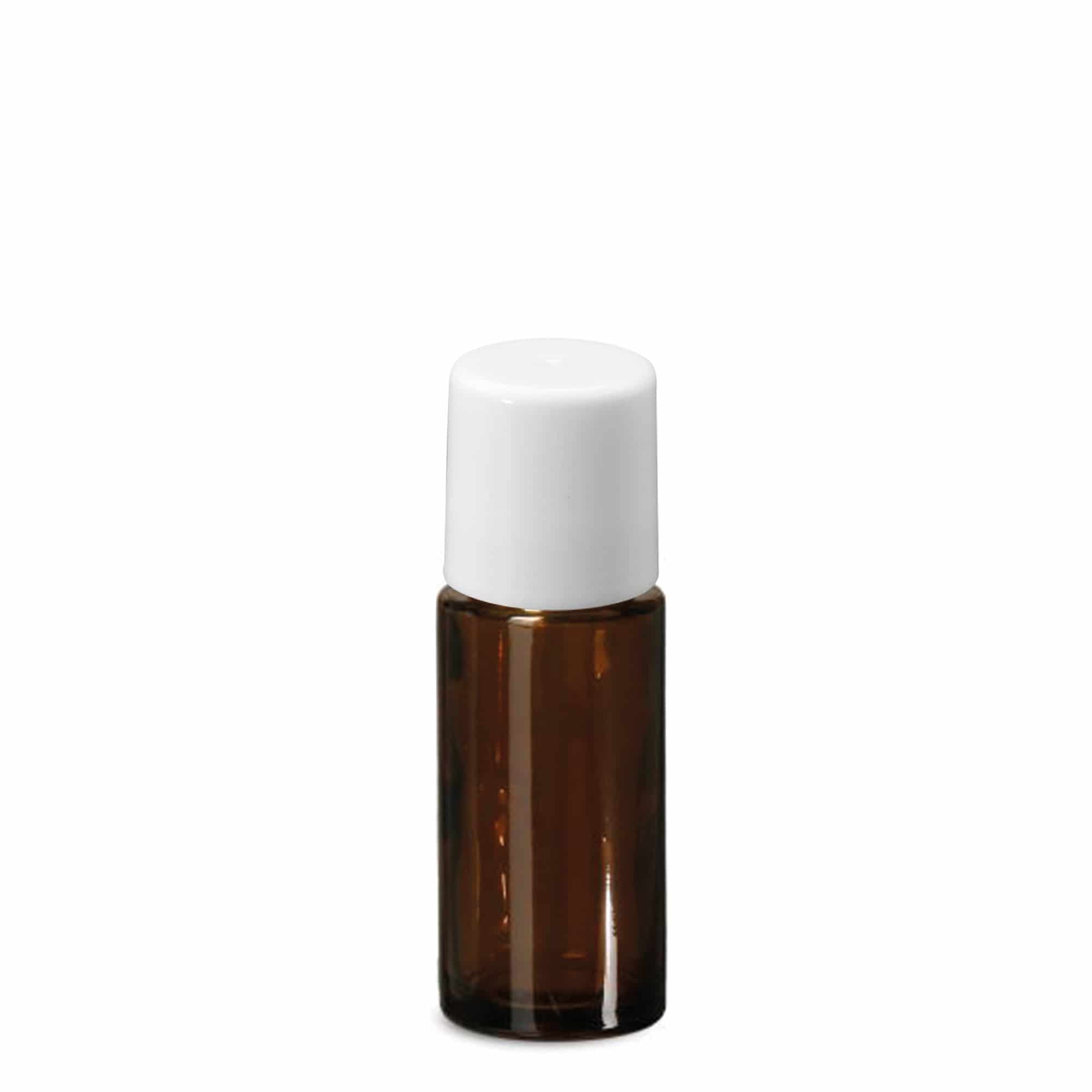50 ml roll-on flašica, staklena, braon, otvor: navojni zatvarač