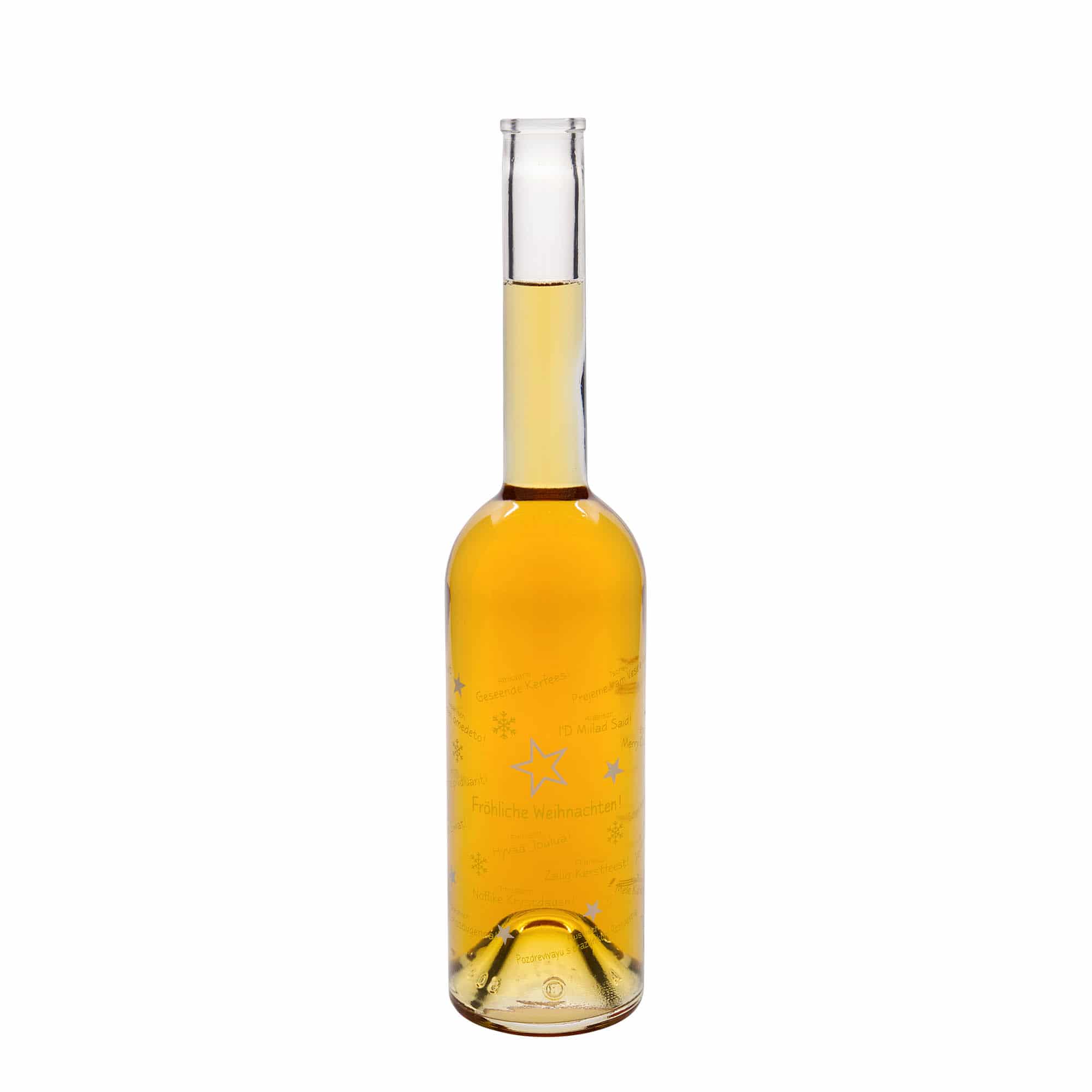 500 ml staklena flaša 'Opera', motiv: Božić u svetu, grlo: plutа 500 ml staklena flaša 'Opera', motiv: Božić u svetu, grlo: plutа