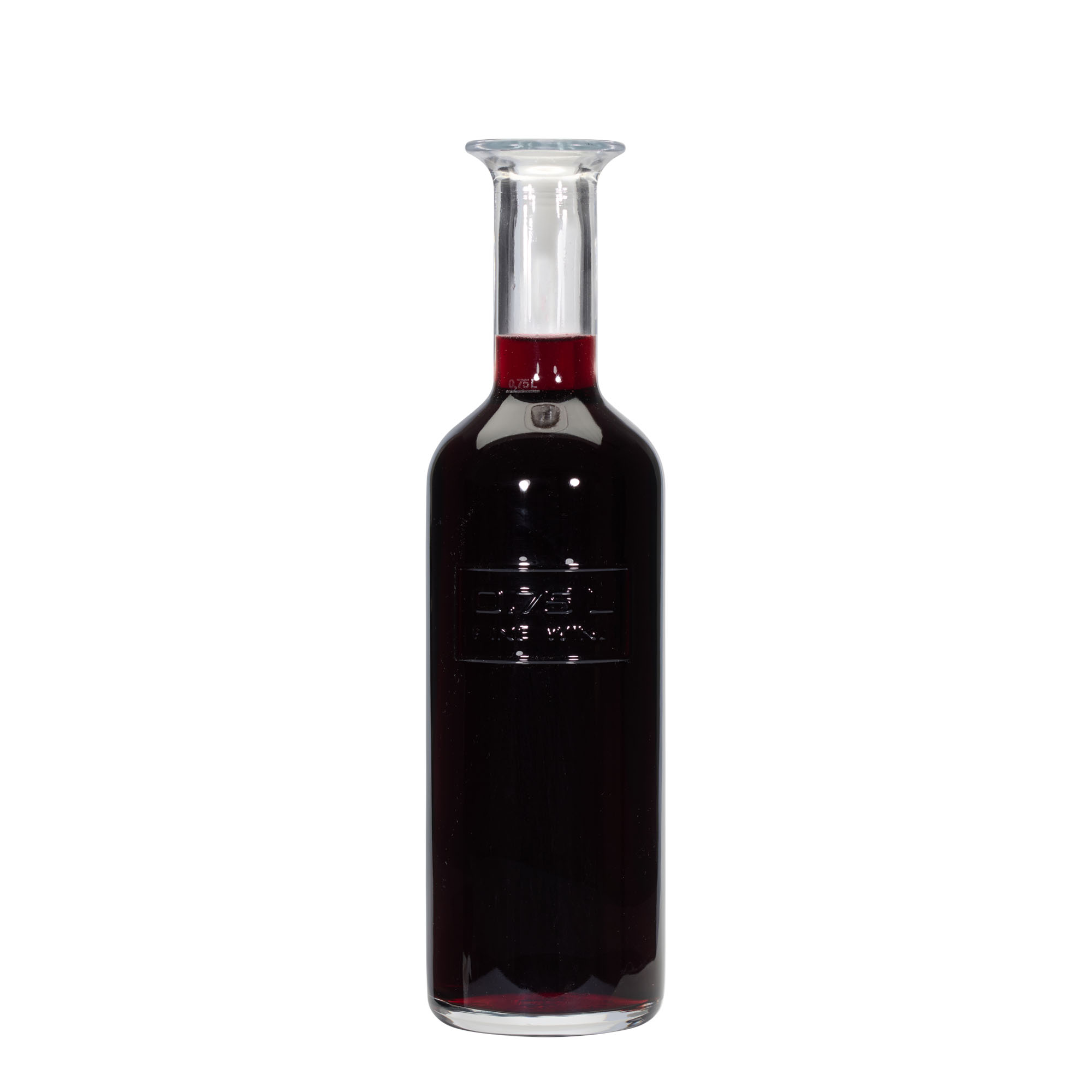 750 ml staklena boca 'Optima Fine Wine', otvor: plutani čep