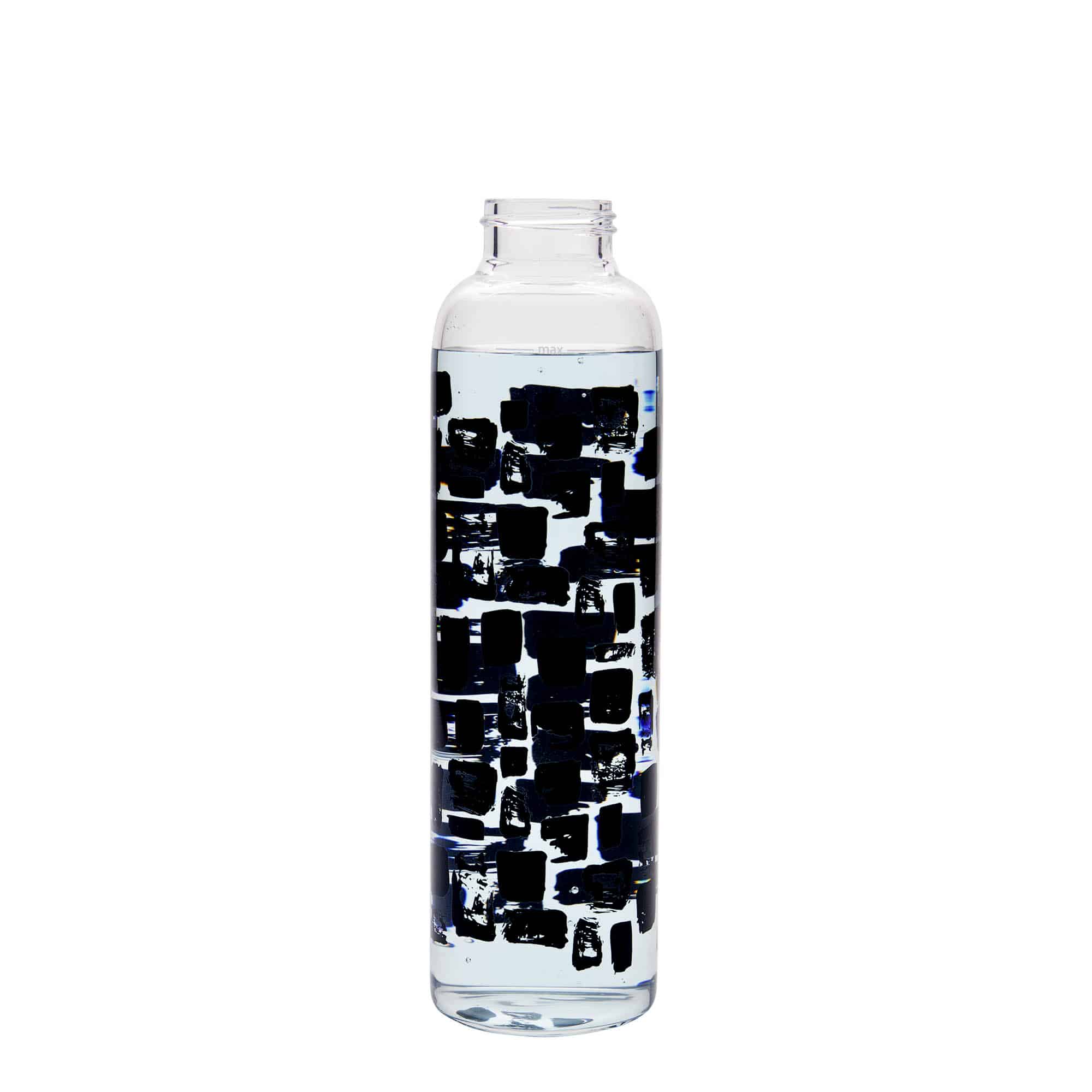 500 ml flaša za piće 'Perseus - Crni pravougaonici', otvor: navojni zatvarač