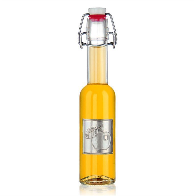 Metalna etiketa 'Jabuka', kvadratna, srebrna Metalna etiketa 'Jabuka', kvadratna, srebrna