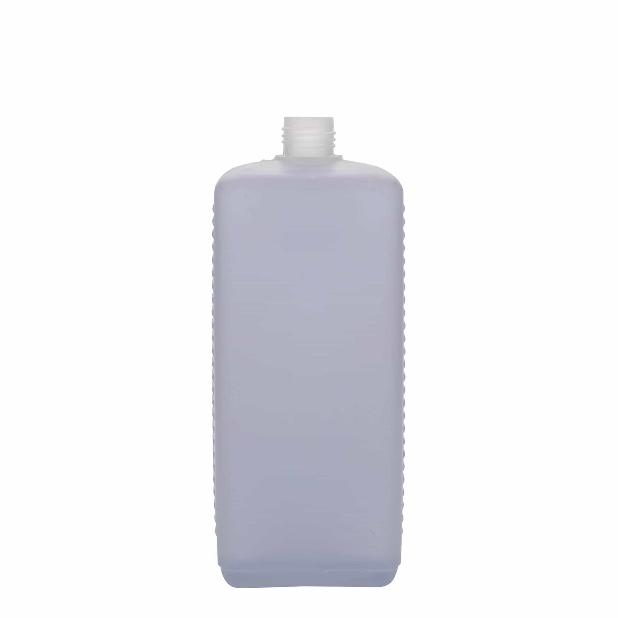 1.000 ml kanister boca, pravougaona, HDPE plastika, prirodna boja, otvor: DIN 25 EPE