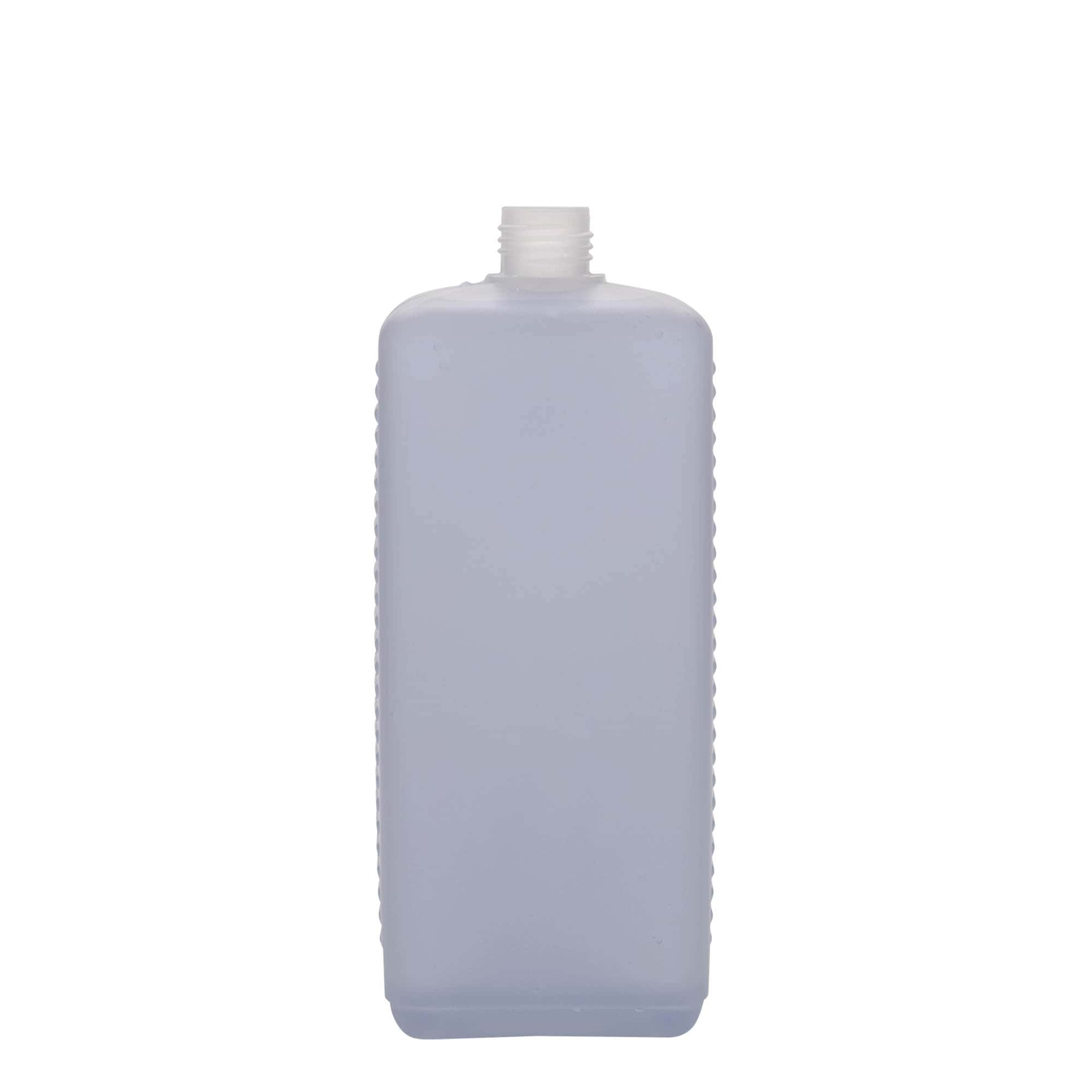 1.000 ml kanister boca, pravougaona, HDPE plastika, prirodna boja, otvor: DIN 25 EPE