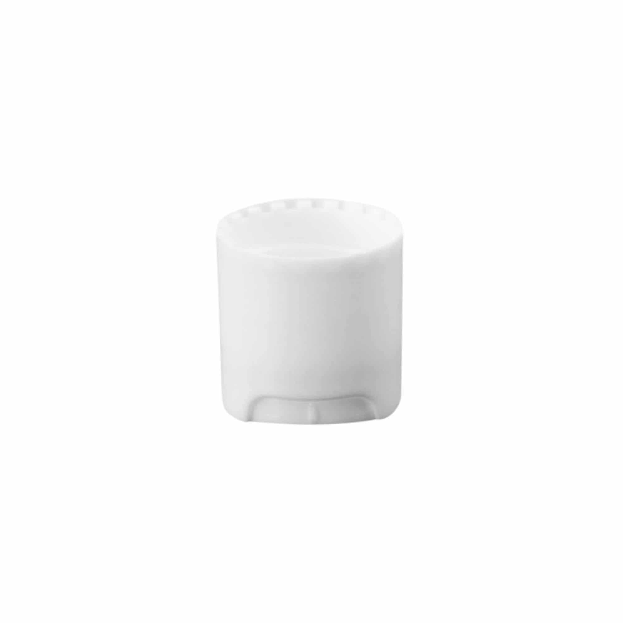 Zatvarač sa navojem Disc Top, PP plastika, bela, za otvor: 24/410
