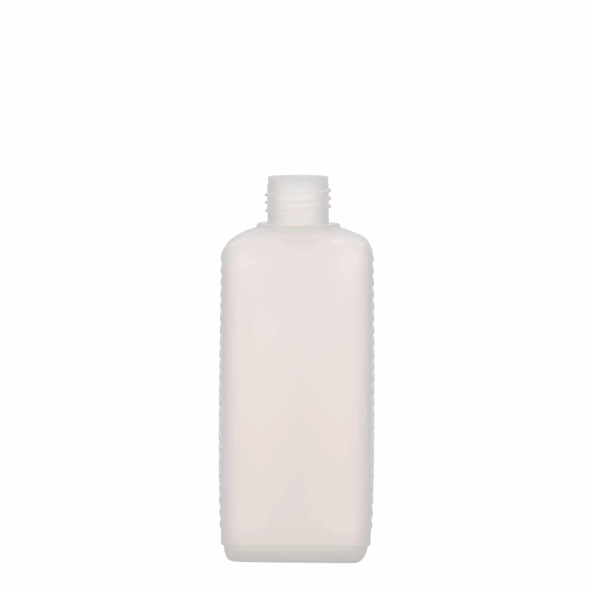 Kanister boca od 250 ml, pravougaona, HDPE plastika, natur, otvor: DIN 25 EPE Kanister boca od 250 ml, pravougaona, HDPE plastika, natur, otvor: DIN 25 EPE