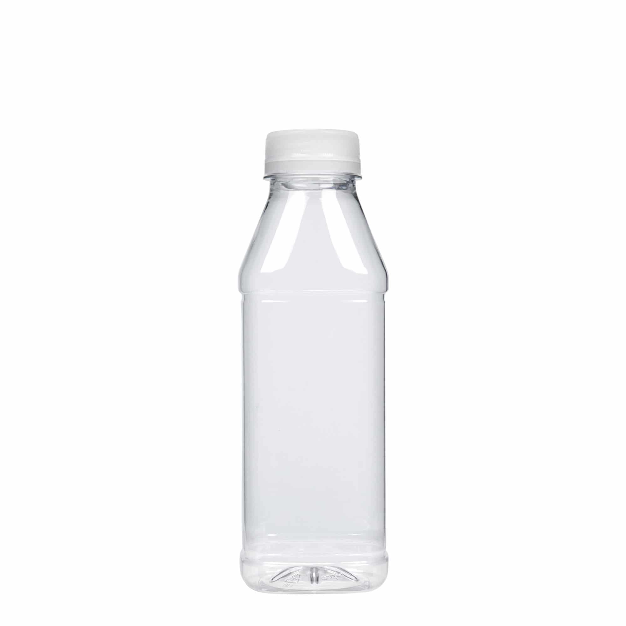 500 ml PET-flaša 'Milk and Juice Carré', kvadratna, plastika, grlo: 38 mm