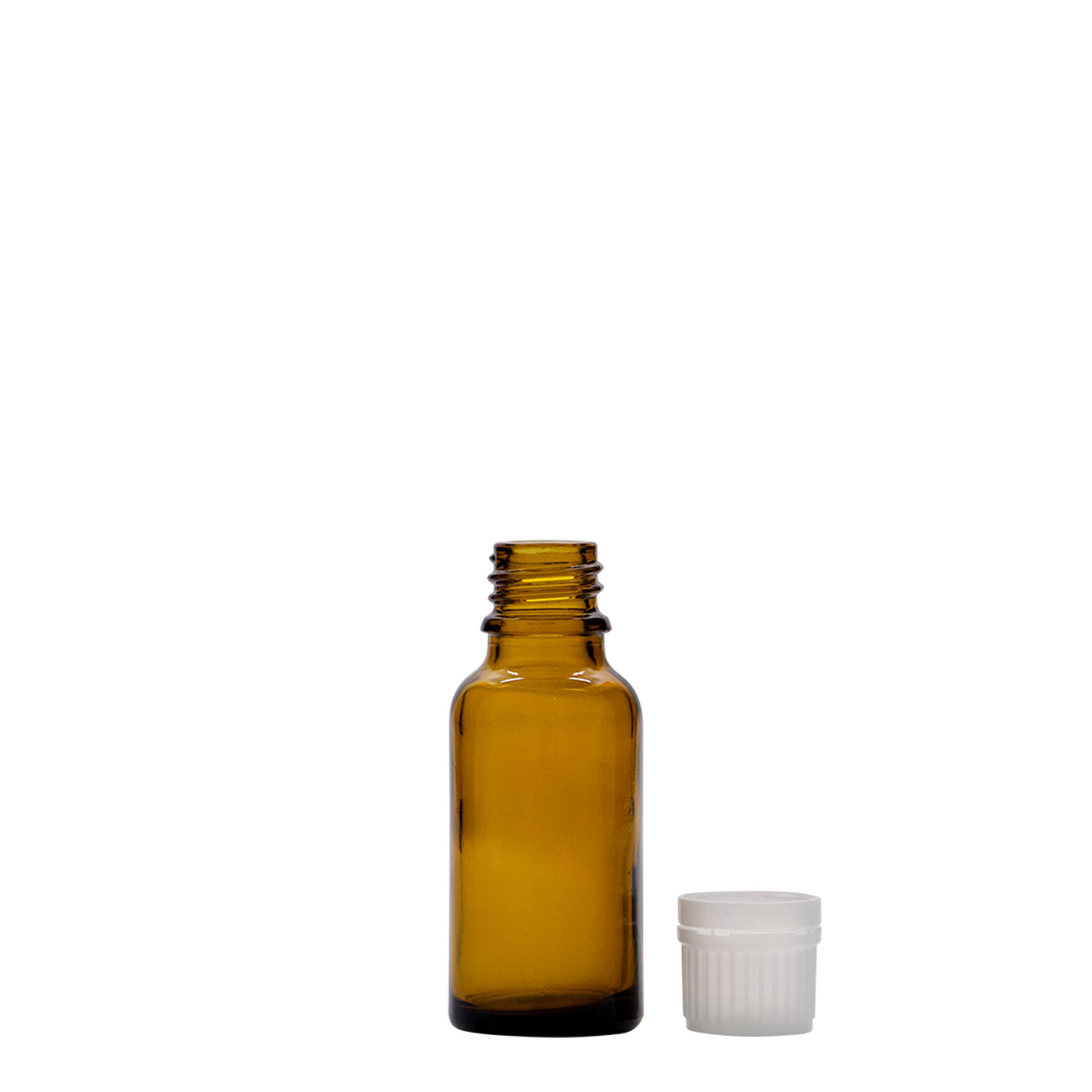 20 ml medicinska bočica, braon staklo, grlo: DIN 18