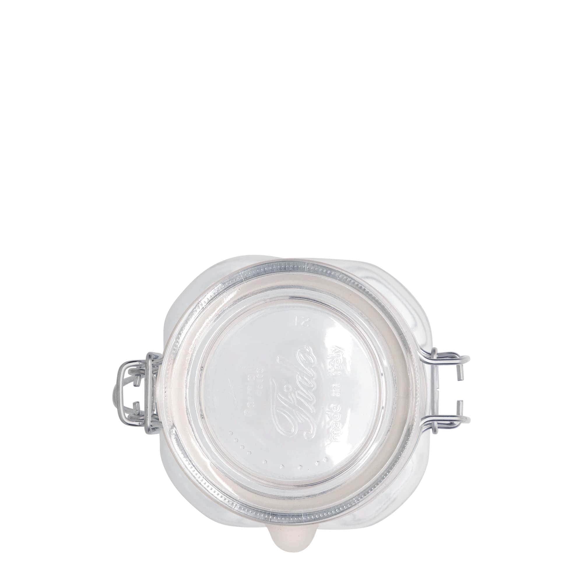 500 ml staklena tegla sa žičanim poklopcem 'Fido', kvadratna, otvor: žični zatvarač 500 ml staklena tegla sa žičanim poklopcem 'Fido', kvadratna, otvor: žični zatvarač