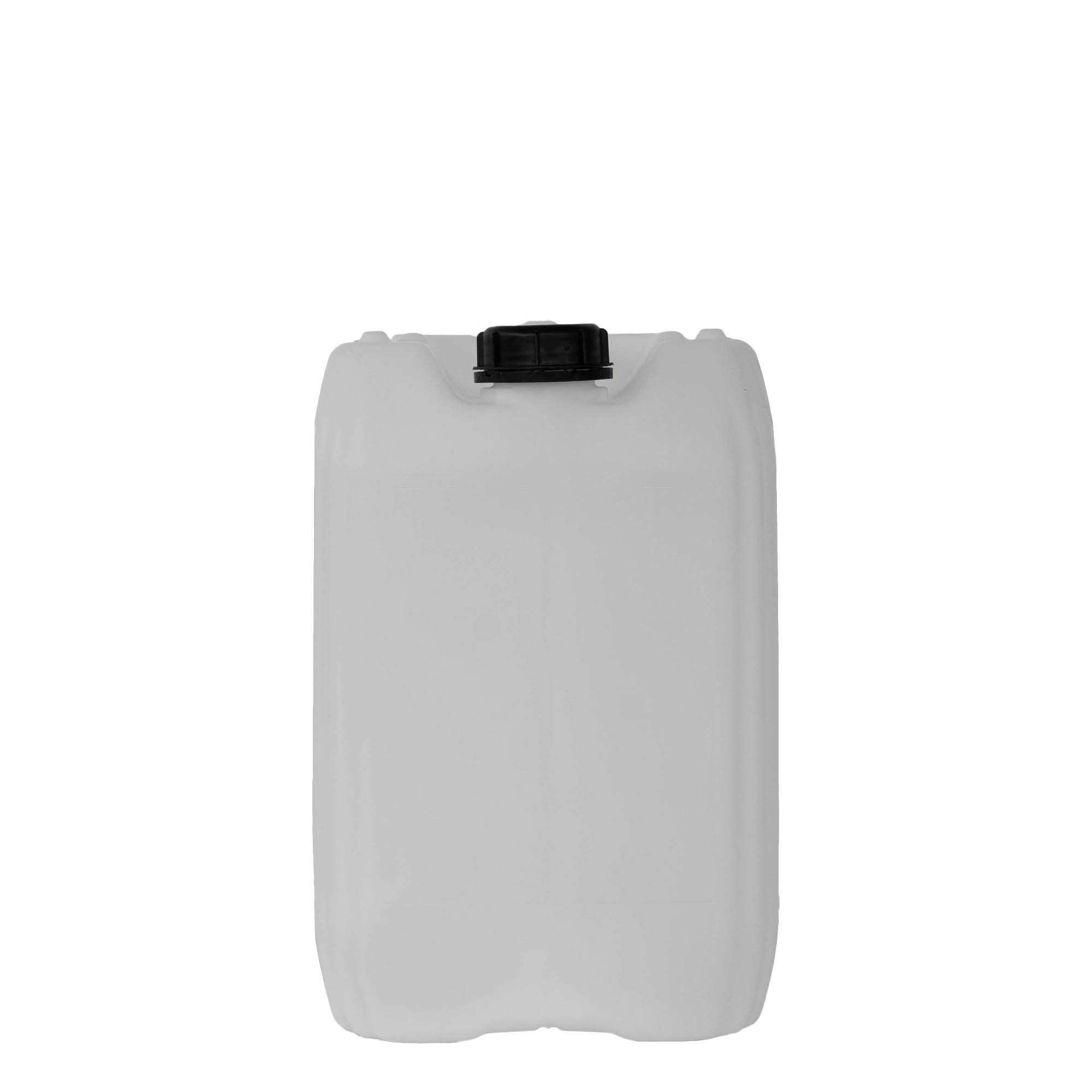 20 l kanister, pravougaoni, HDPE-plastika, prirodno, otvor: ND 60