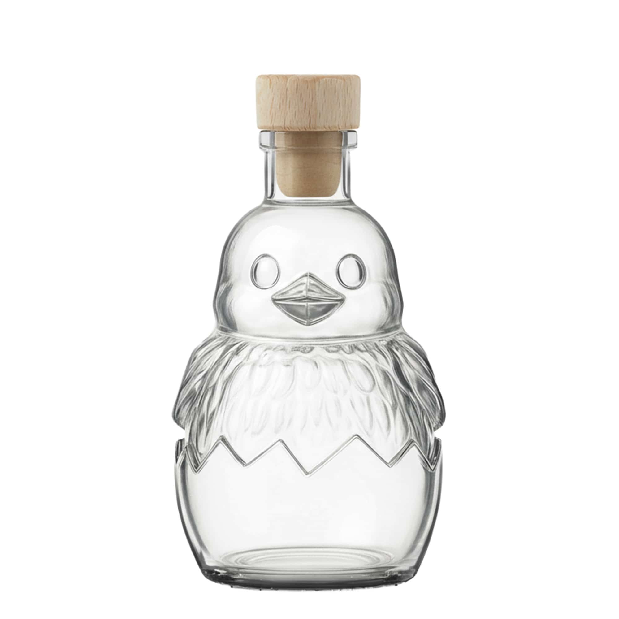 200 ml staklena flaša 'Pilić', grlo: plutа