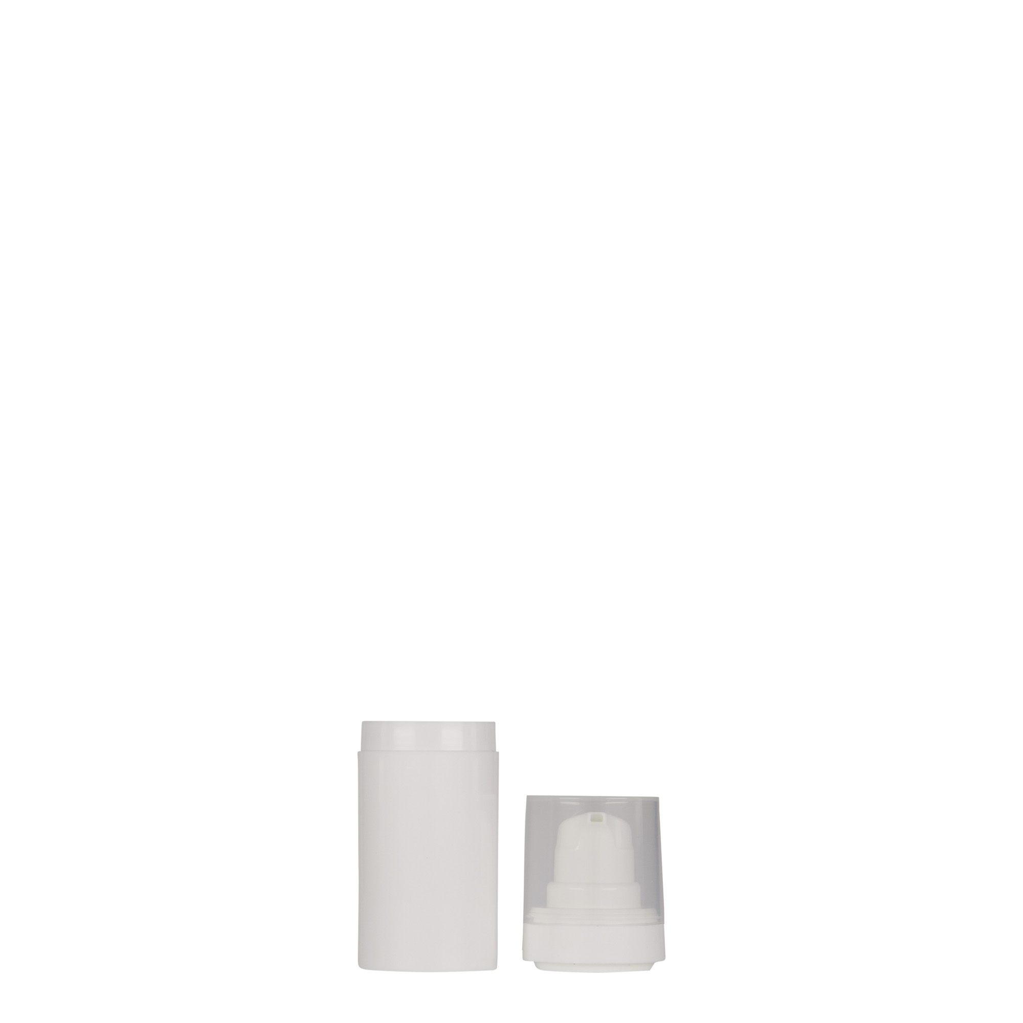 15 ml Airless dozer 'Micro', PP-plastika, beo