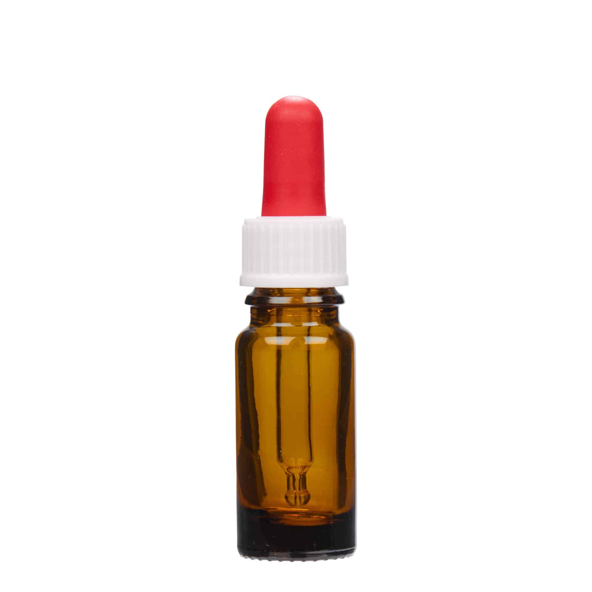 10 ml bočica sa pipetom za medicinu, staklena, braon, otvor: DIN 18