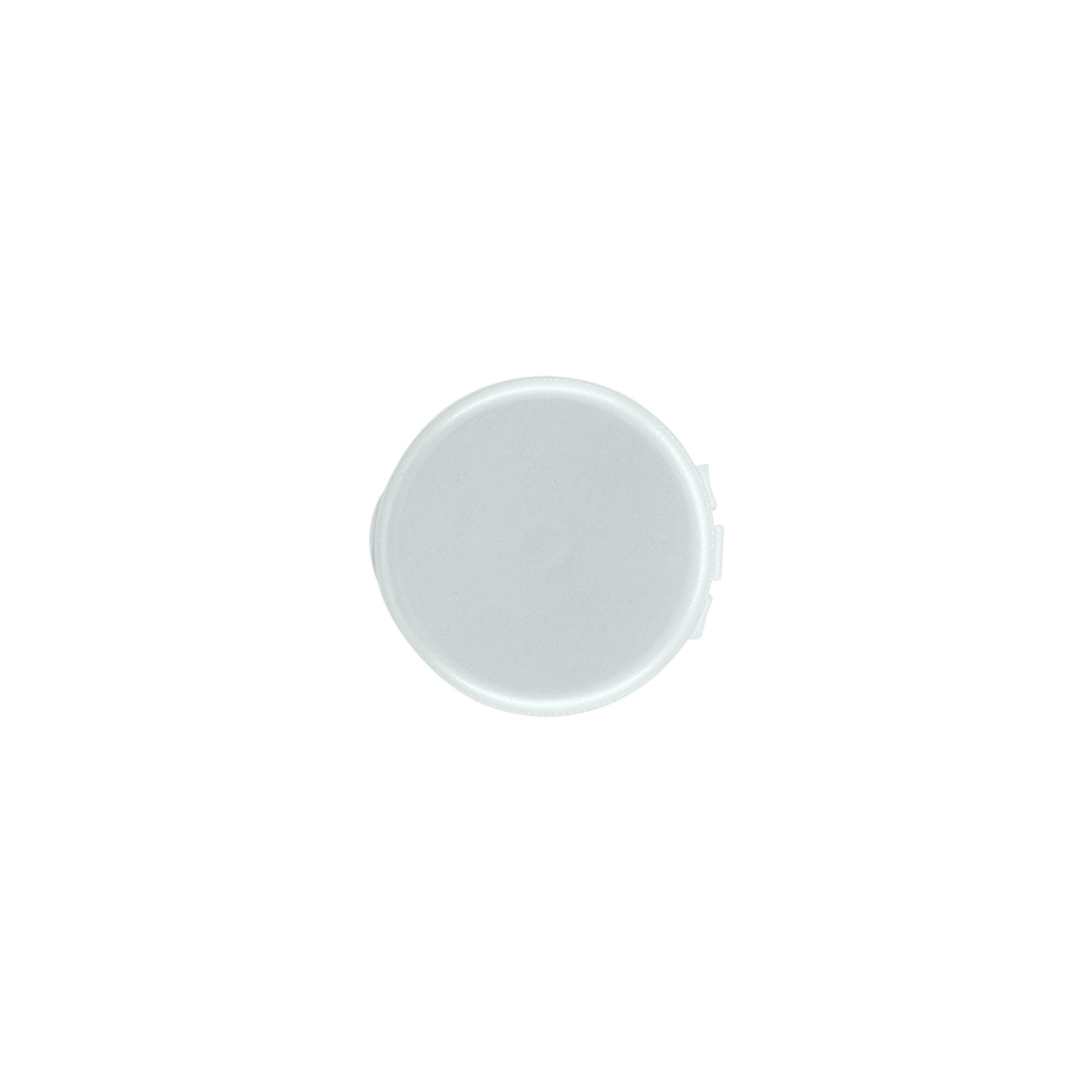 Zatvarač sa navojem, preklopni šarnir, PP-plastika, srebrne boje, za otvor: 24/410