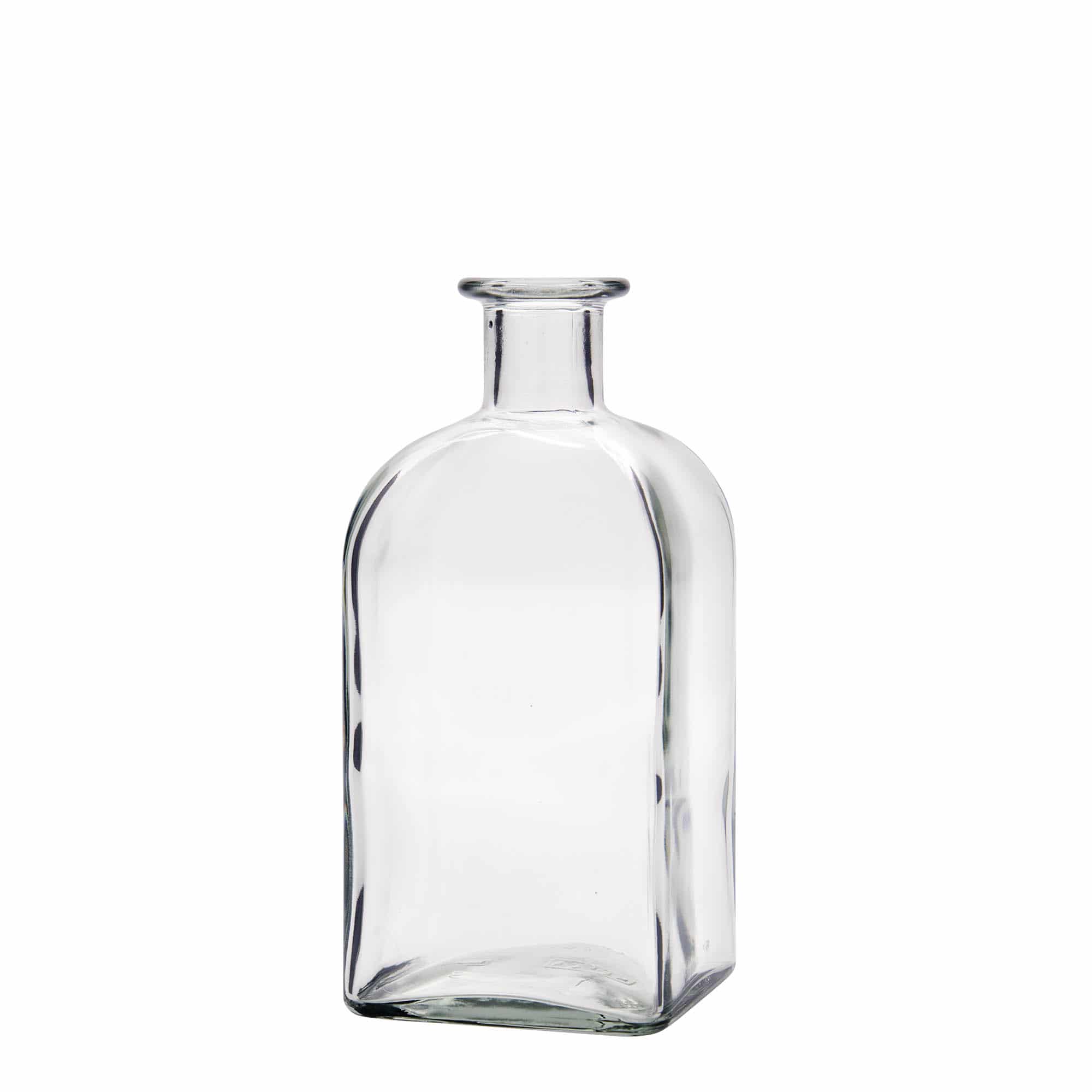 500 ml staklena boca Apotheker Carré, kvadratna, otvor: pluta