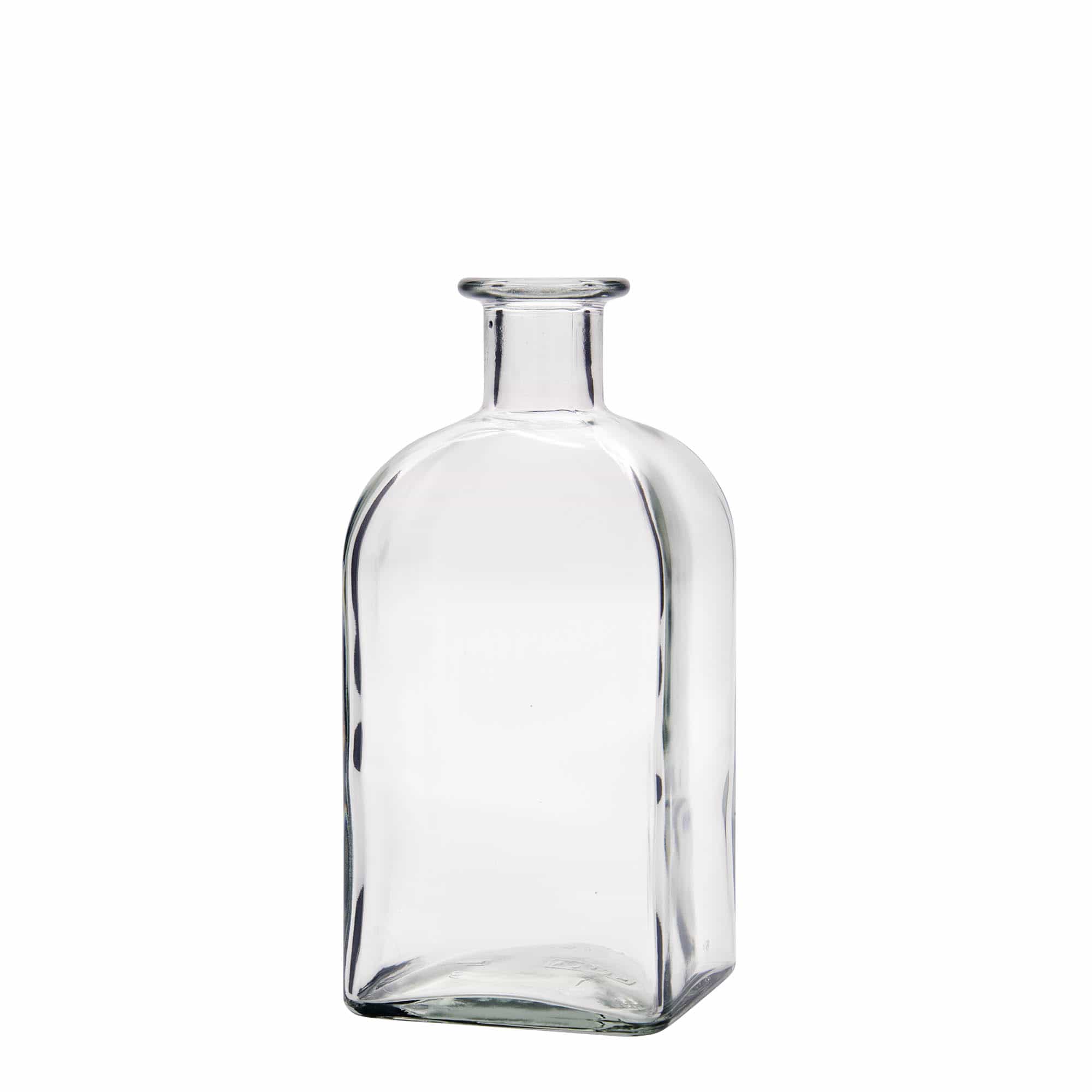 500 ml staklena boca Apotheker Carré, kvadratna, otvor: pluta
