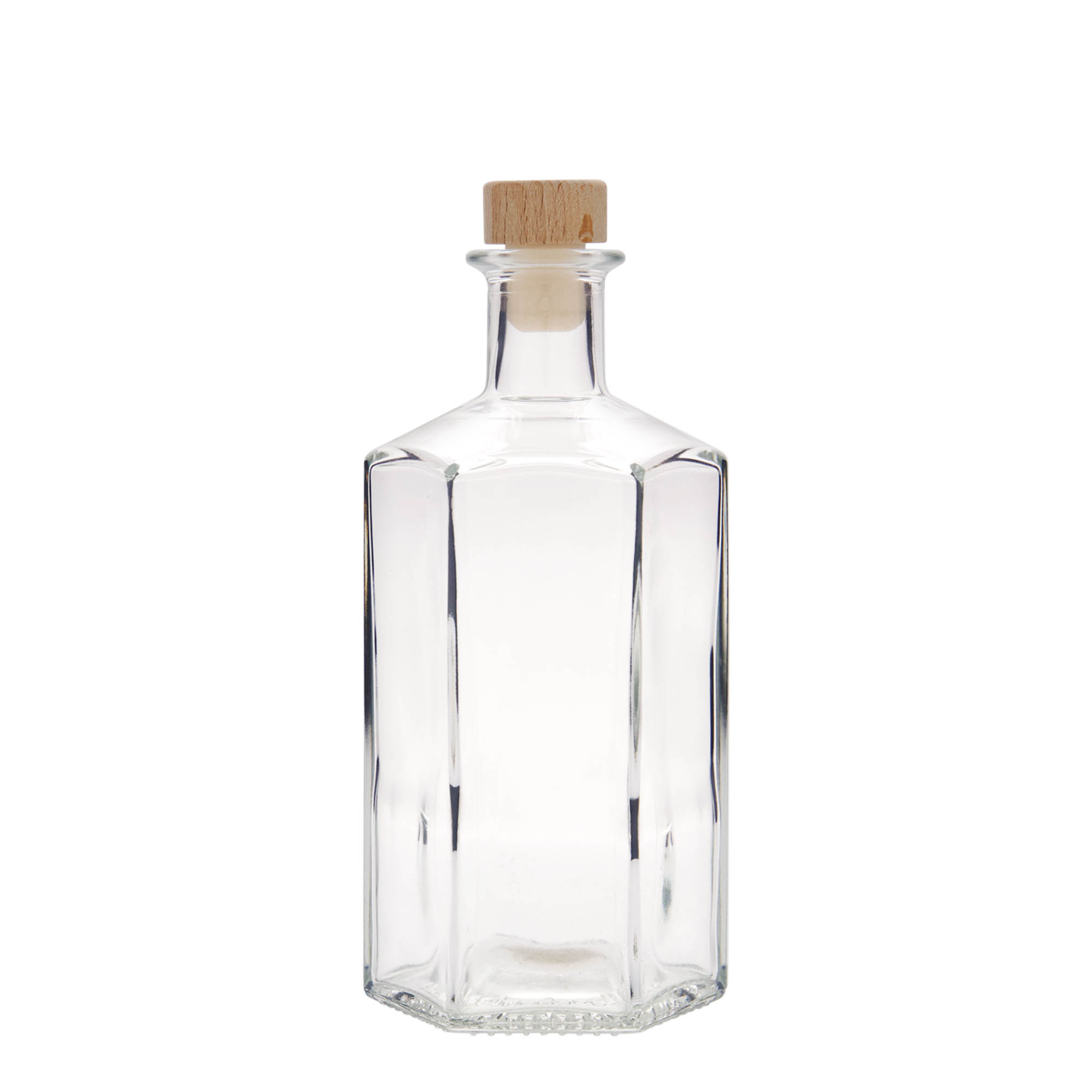 500 ml staklena boca apotekara 'Jimmy', šestougaona, grlo: plutano 500 ml staklena boca apotekara 'Jimmy', šestougaona, grlo: plutano