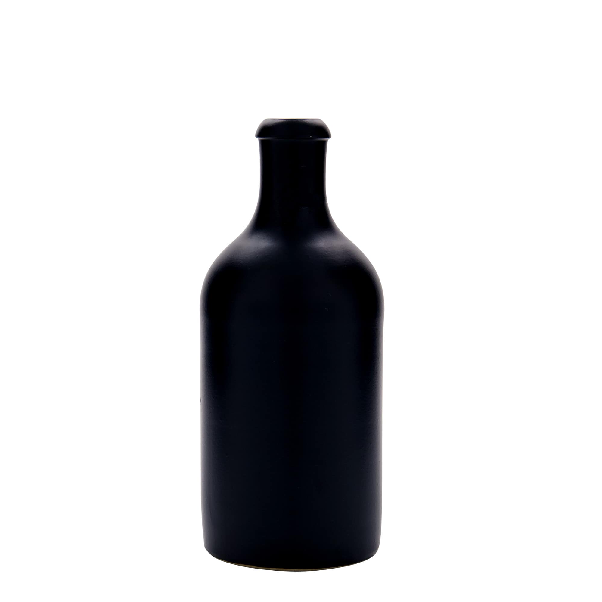 500 ml glineni bokal, kamenina, crni, otvor: zatvarač sa kopčom