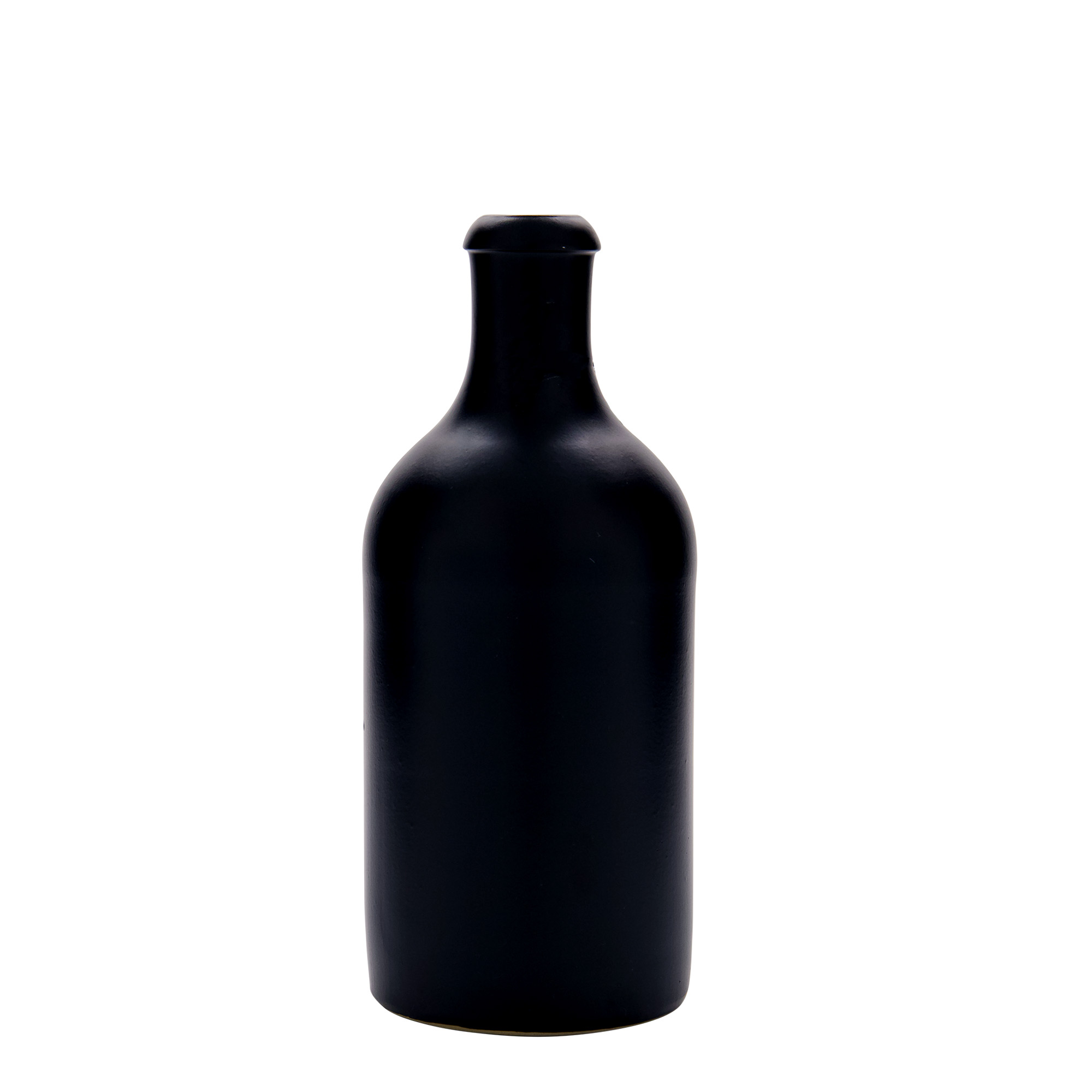 500 ml glineni bokal, kamenina, crni, otvor: zatvarač sa kopčom