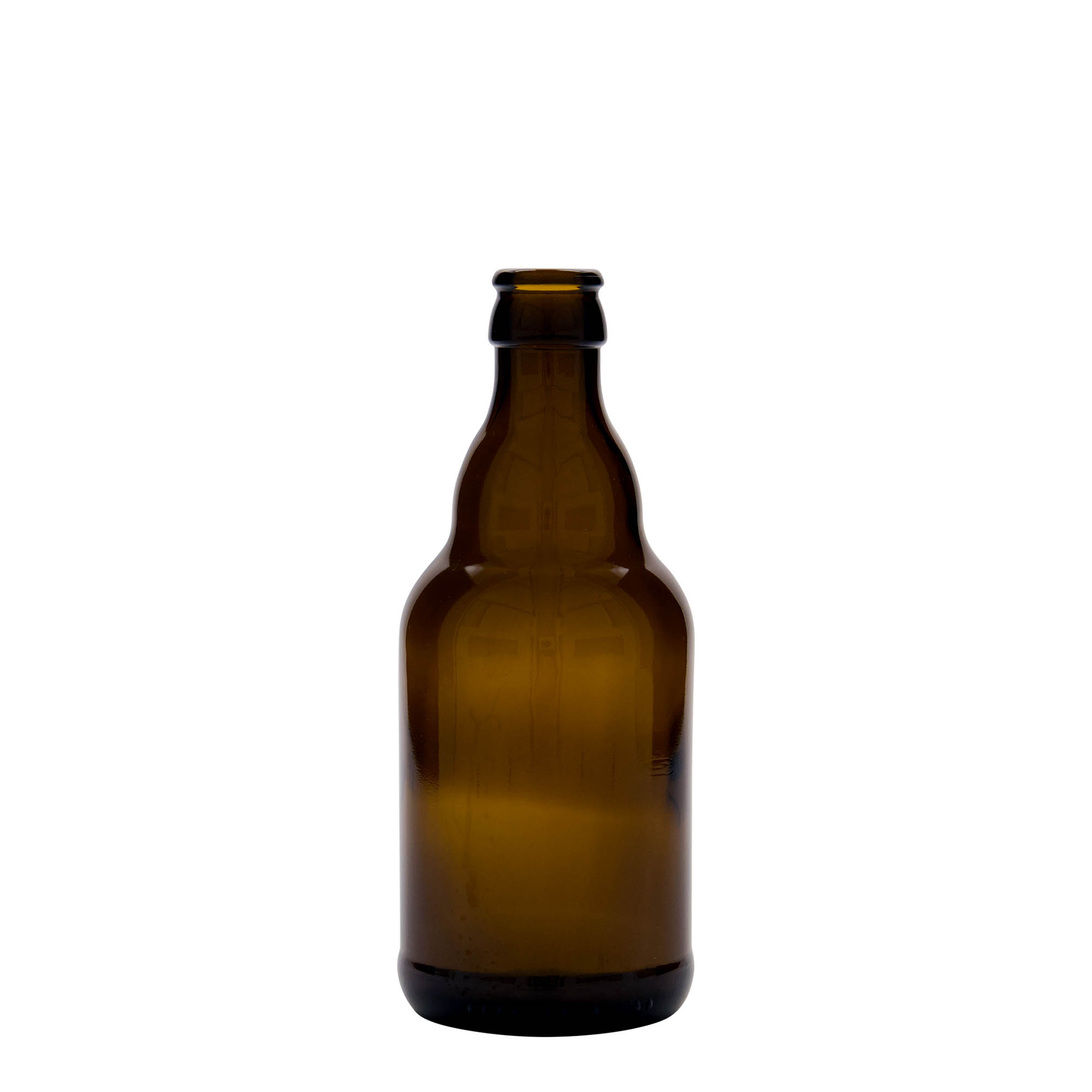 330 ml flaša piva 'Steinie', staklo, braon, otvor: krunski čep 330 ml flaša piva 'Steinie', staklo, braon, otvor: krunski čep