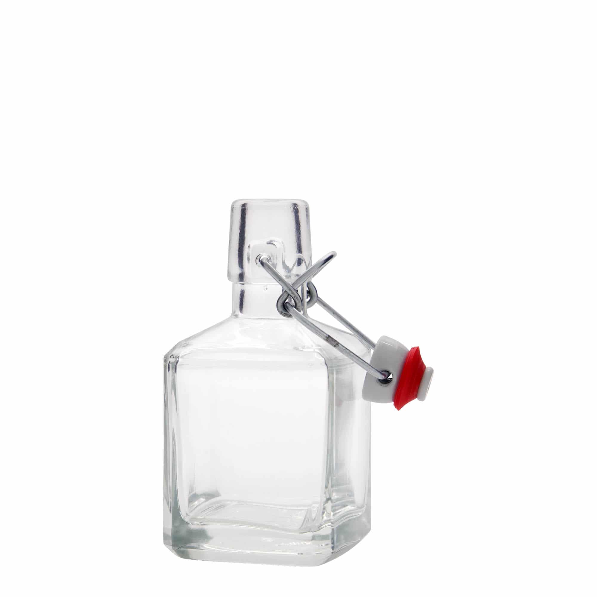 Staklena boca od 200 ml 'Kubica', kvadratna, otvor: Zakretni vrh Staklena boca od 200 ml 'Kubica', kvadratna, otvor: Zakretni vrh