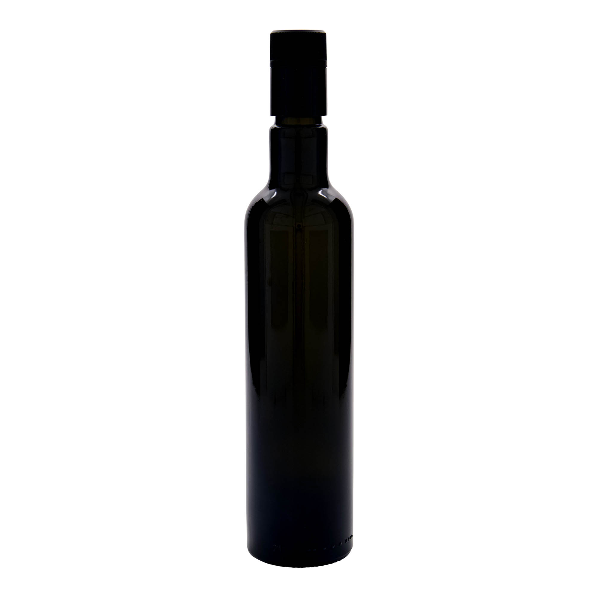 500 ml flaša za sirće/ulje 'Willy New', staklo, antikno zelena, grlo: DOP 500 ml flaša za sirće/ulje 'Willy New', staklo, antikno zelena, grlo: DOP