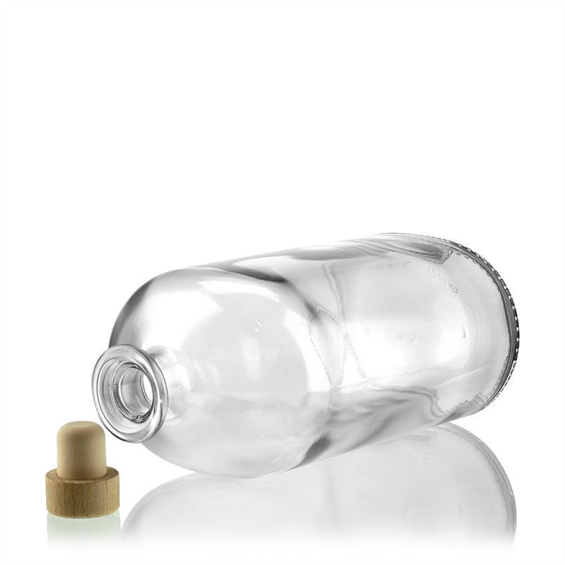 1.000 ml staklena boca 'Dundee', ovalna, otvor: plutani čep 1.000 ml staklena boca 'Dundee', ovalna, otvor: plutani čep