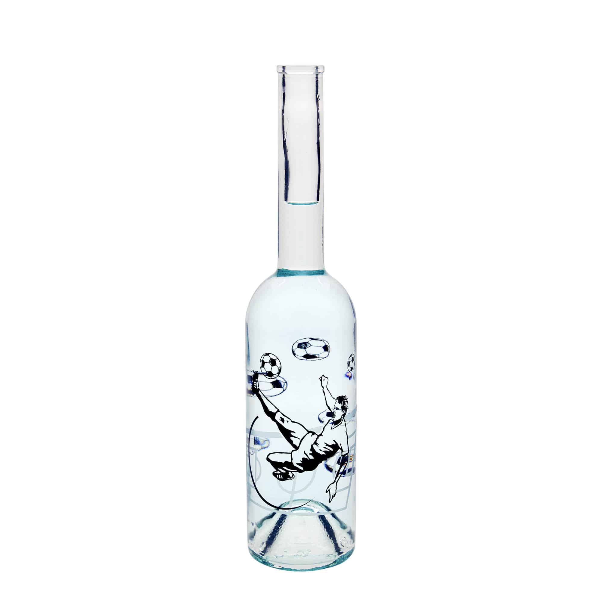 500 ml staklena flaša 'Opera', motiv: fudbaler, grlo: pluto