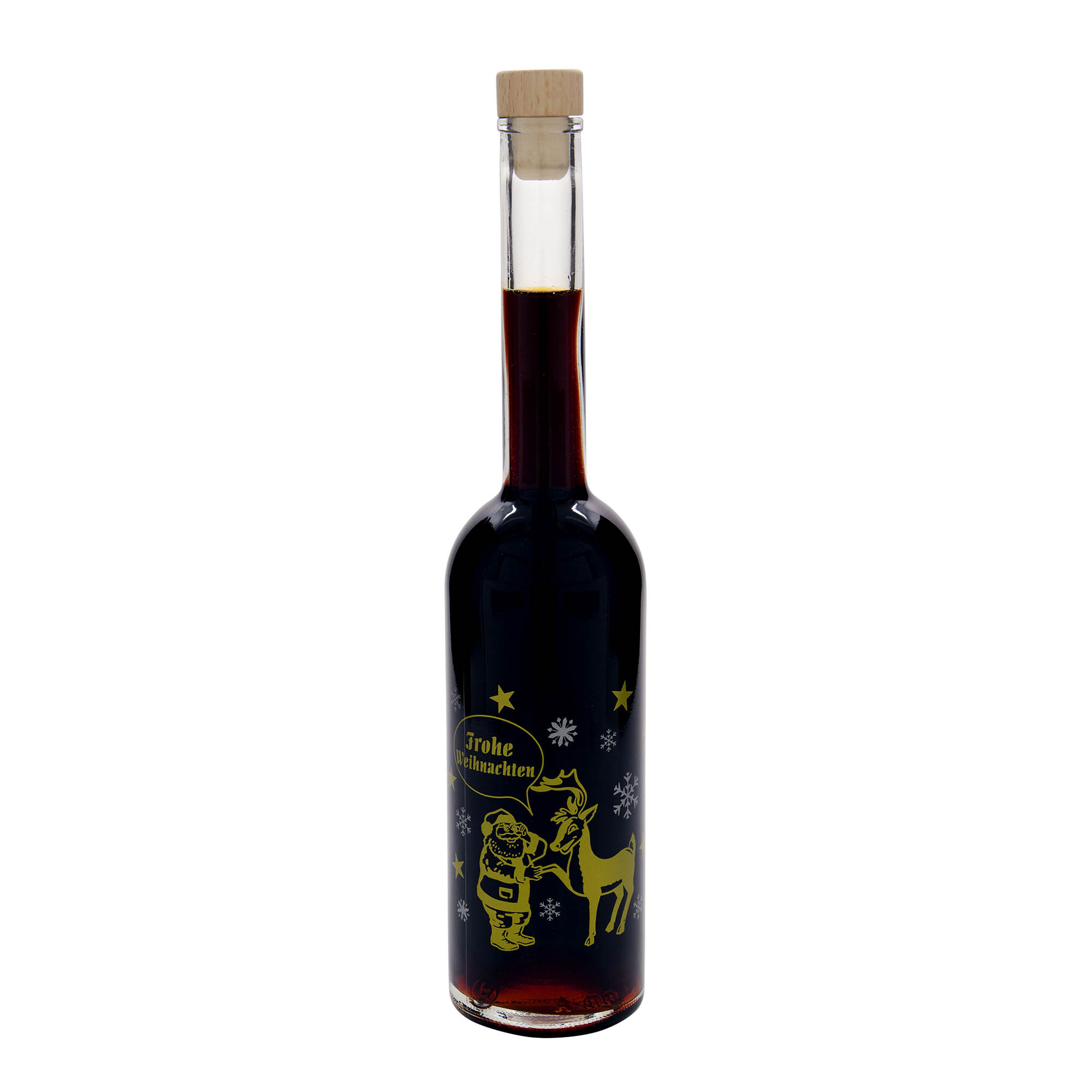 500 ml staklena flaša 'Opera', motiv: vatromet, grlo: plutа