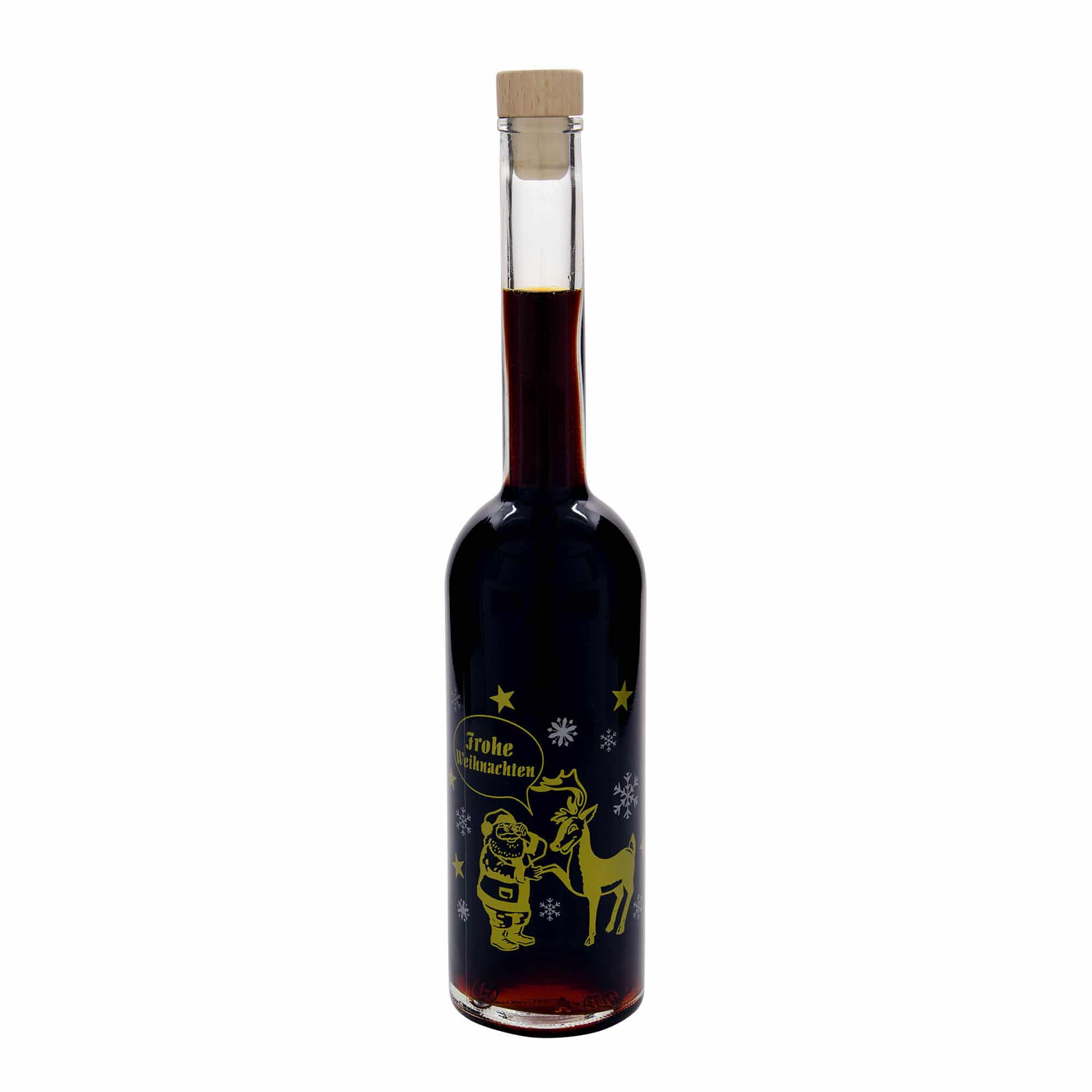 500 ml staklena flaša 'Opera', motiv: vatromet, grlo: plutа