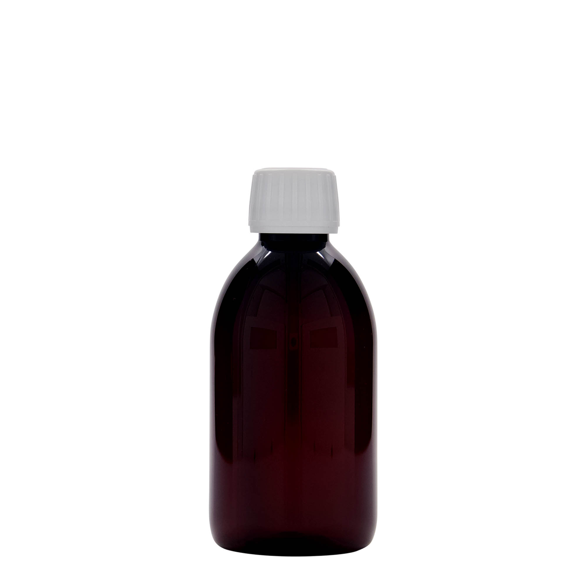 250 ml PET medicinska boca, braon, plastika, grlo: PP 28