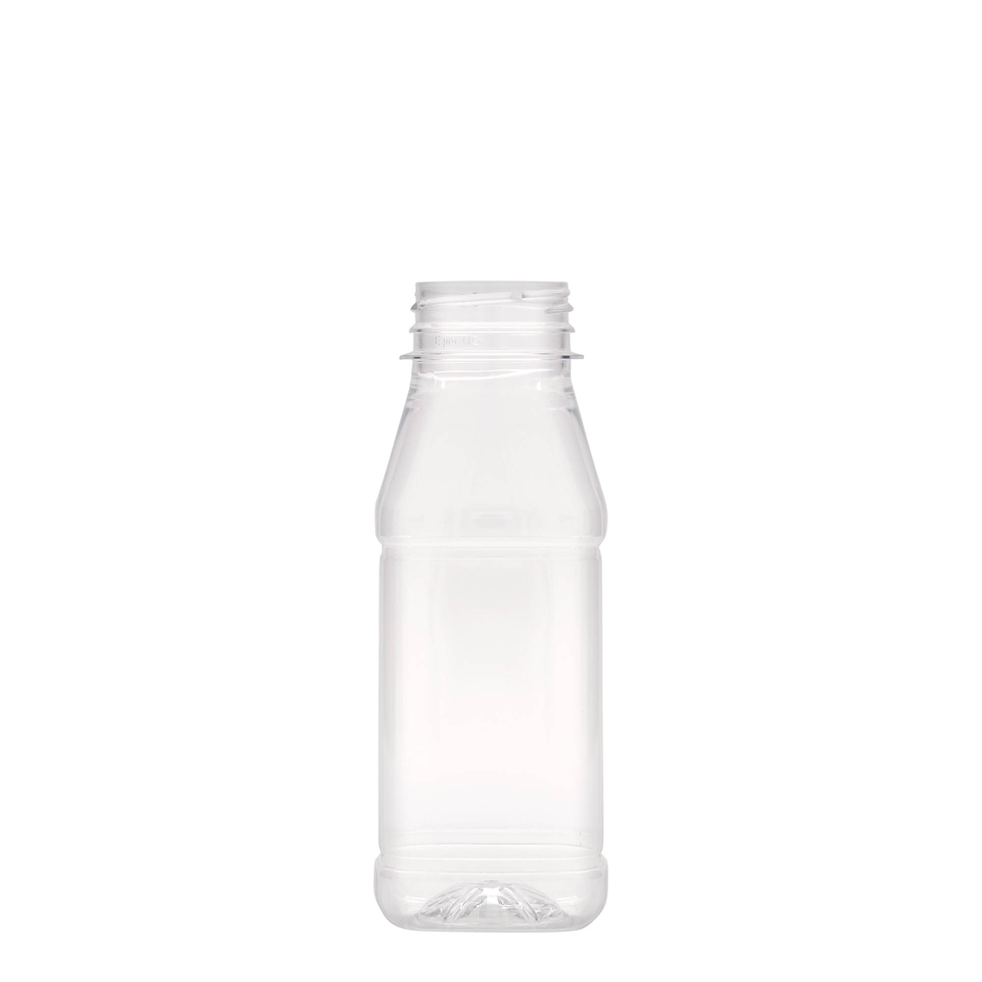 250 ml PET-flaša 'Milk and Juice Carré', kvadratna, plastika, grlo: 38 mm