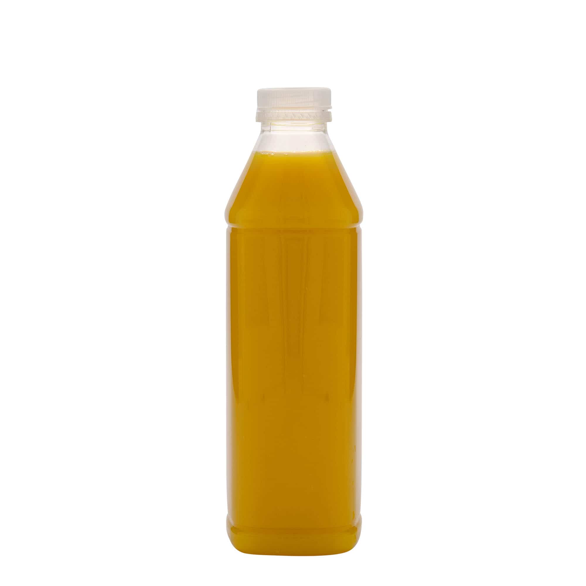 PET boca od 1000 ml 'Milk and Juice Carré', kvadratna, plastika, otvor: 38 mm